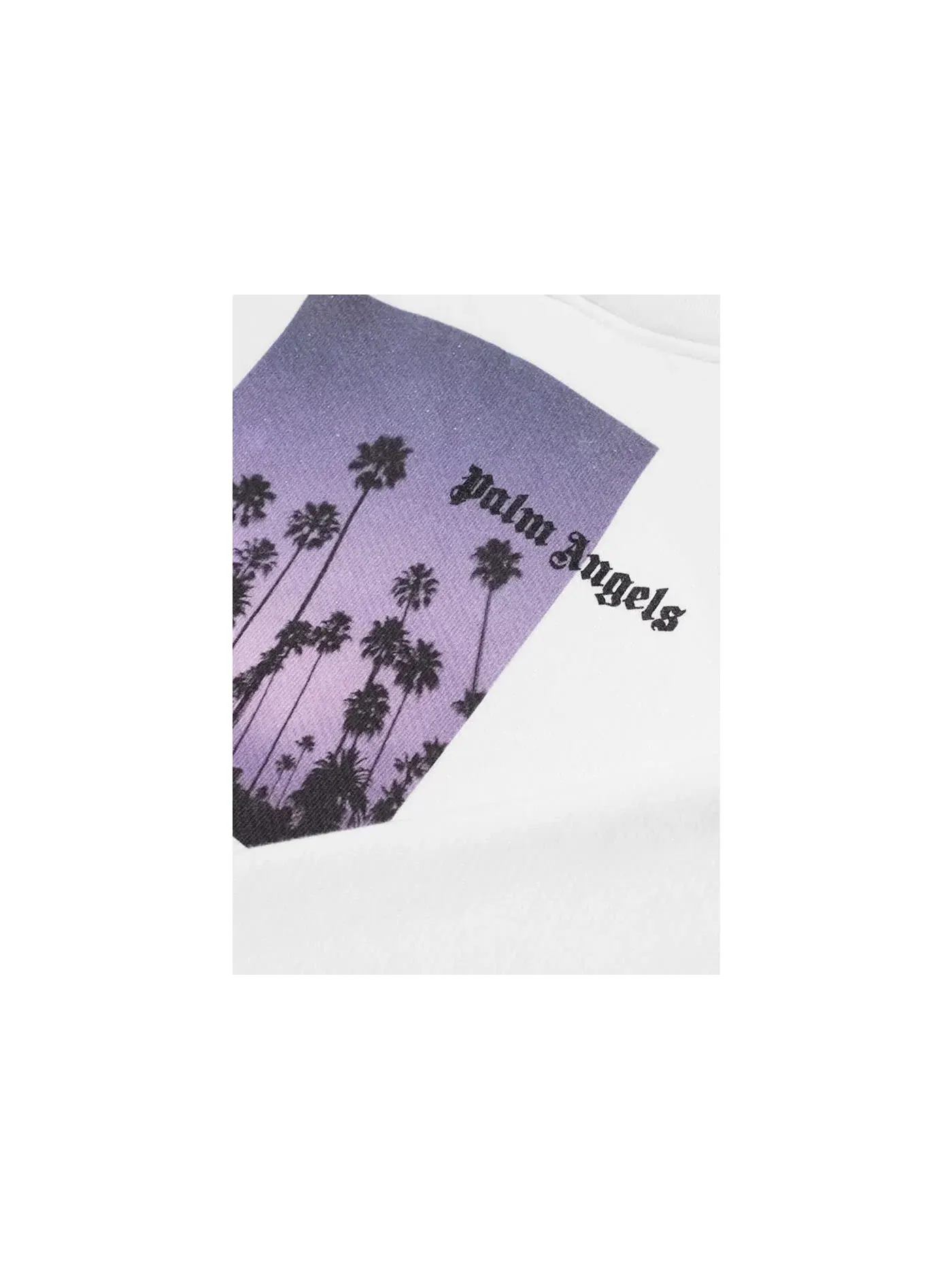 Мужская худи с принтом Palm Angels — изображение 2 из 2, белый/черный/фиолетовый