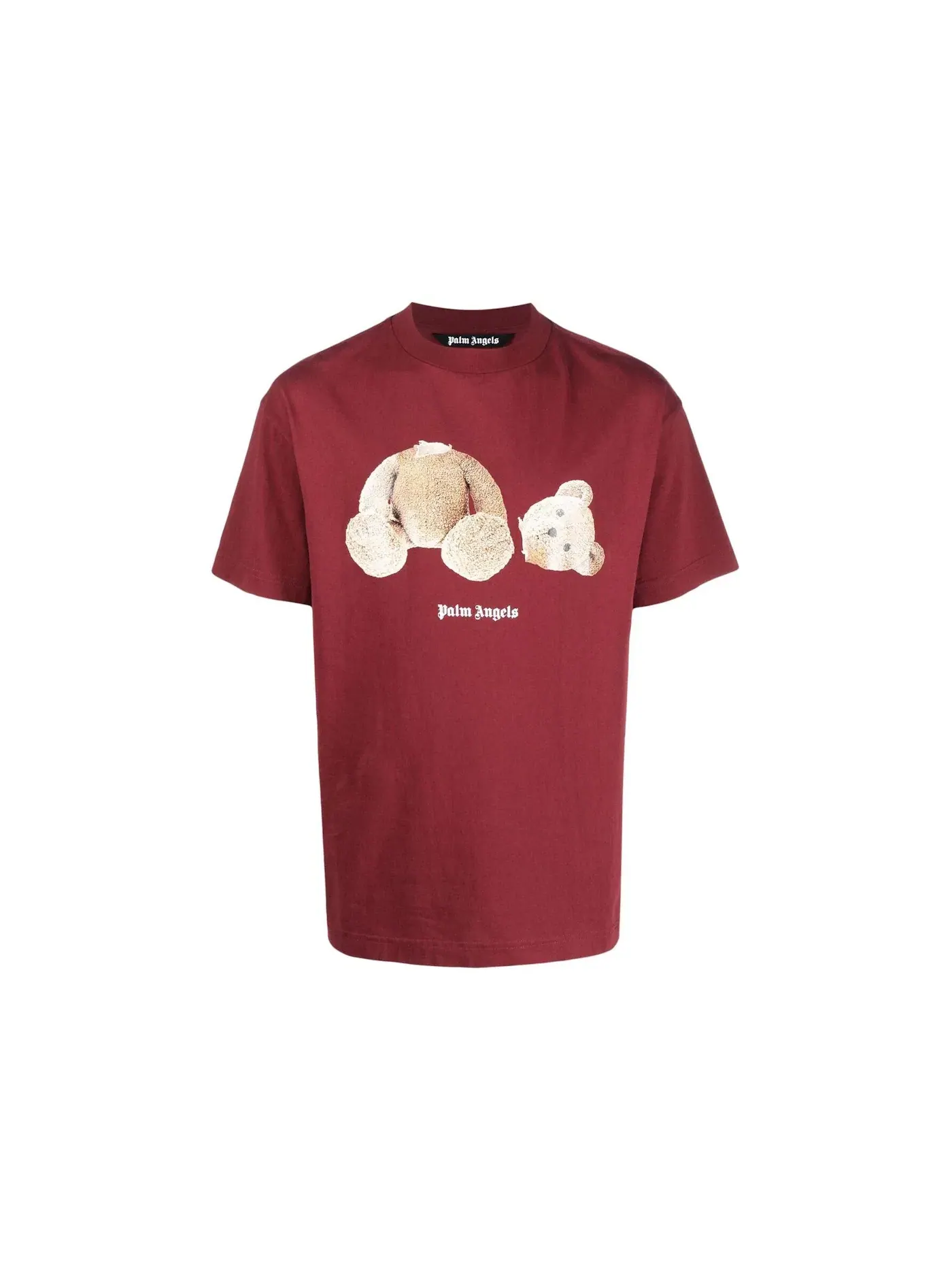 Мужская футболка с принтом Palm Angels Teddy Bear Logo — изображение 1 из 1, красный