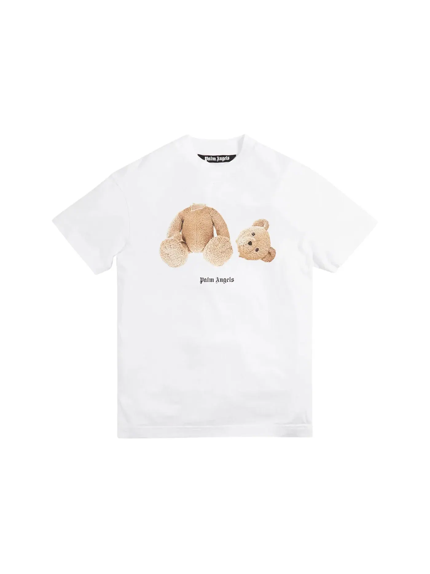 Мужская футболка с принтом Palm Angels Teddy Bear — изображение 1 из 1, белый