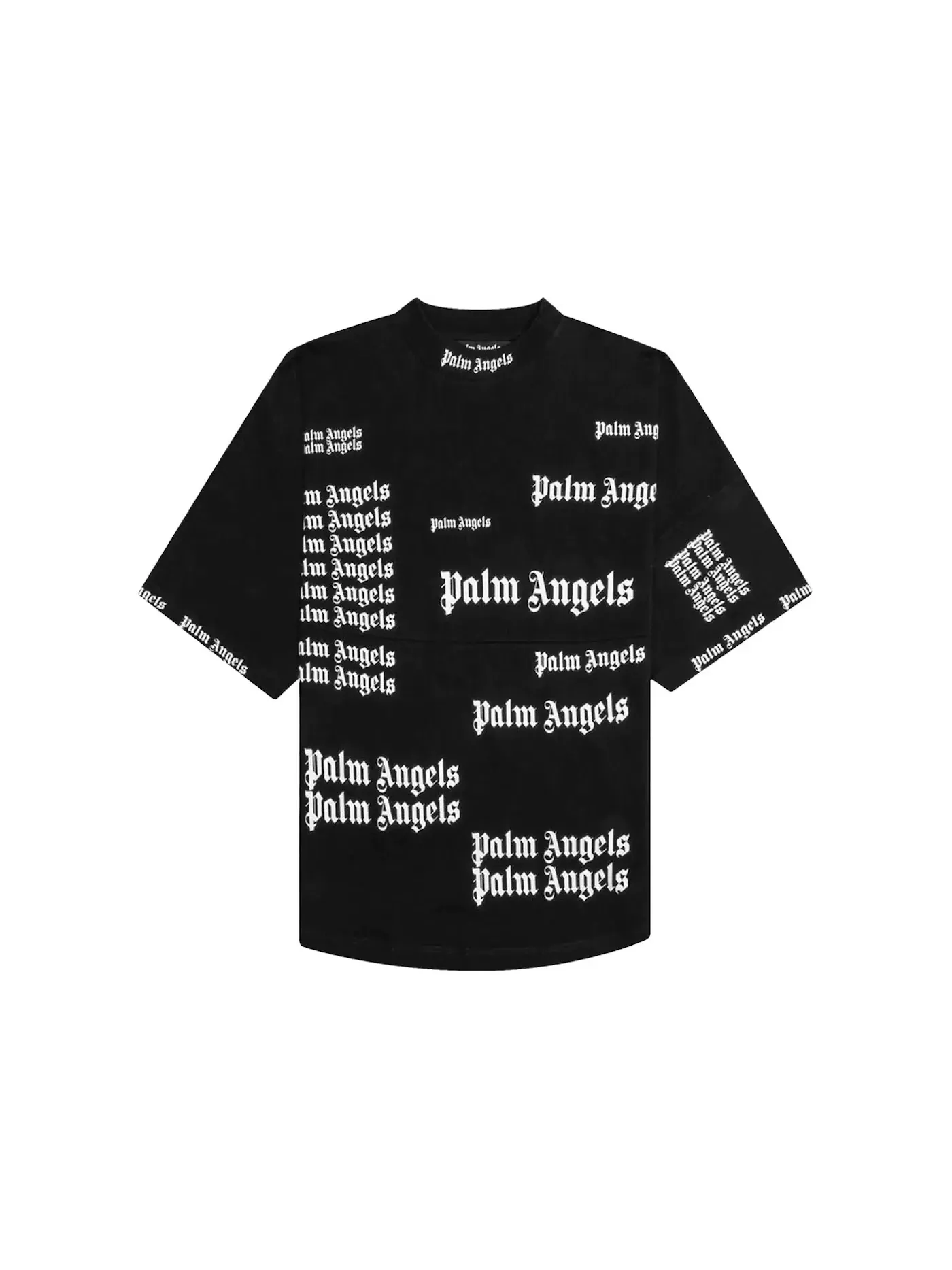 Мужская футболка с принтом Ultra Logo Palm Angels — изображение 1 из 2, черный/белый