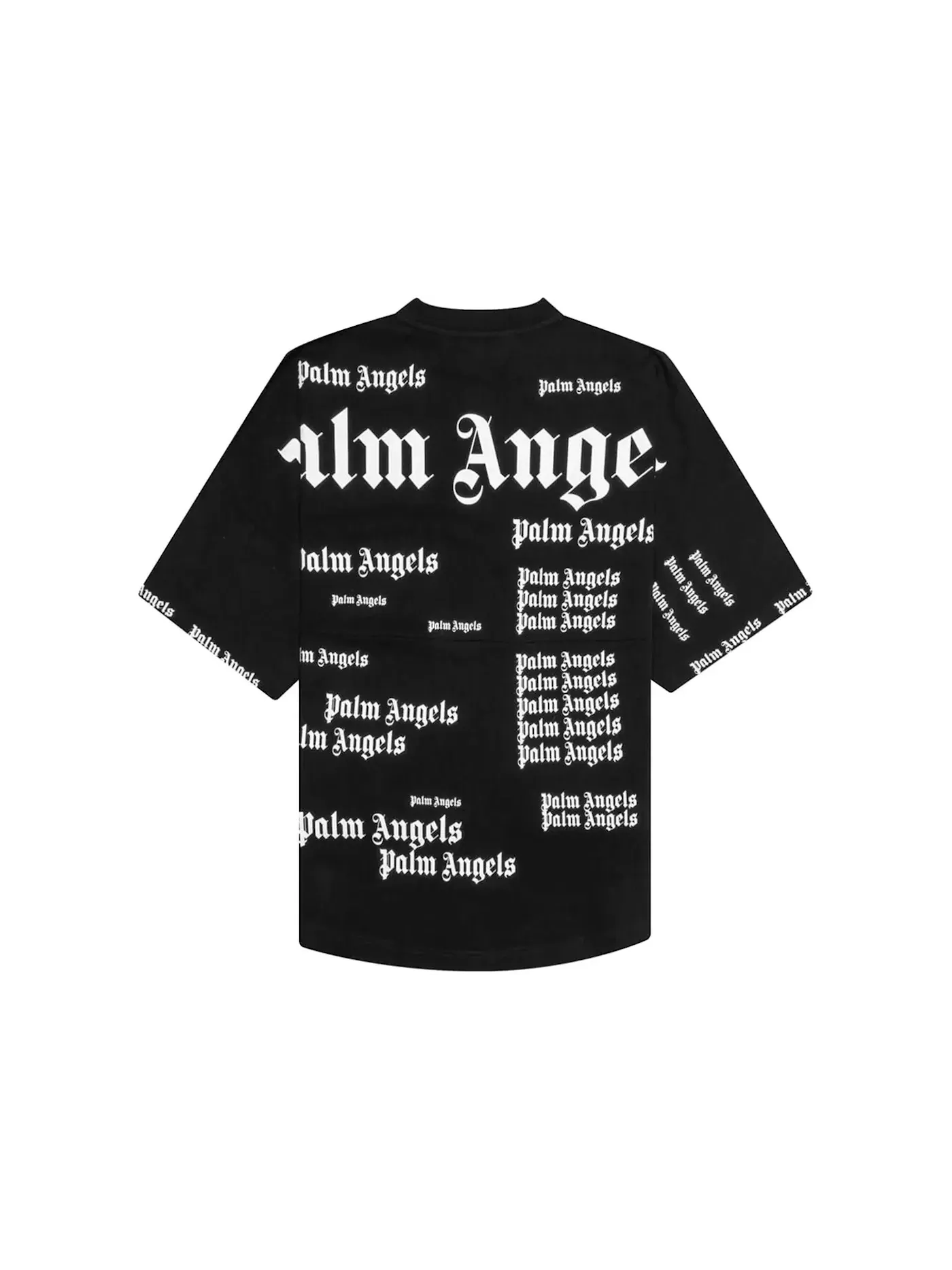 Мужская футболка с принтом Ultra Logo Palm Angels — изображение 2 из 2, черный/белый