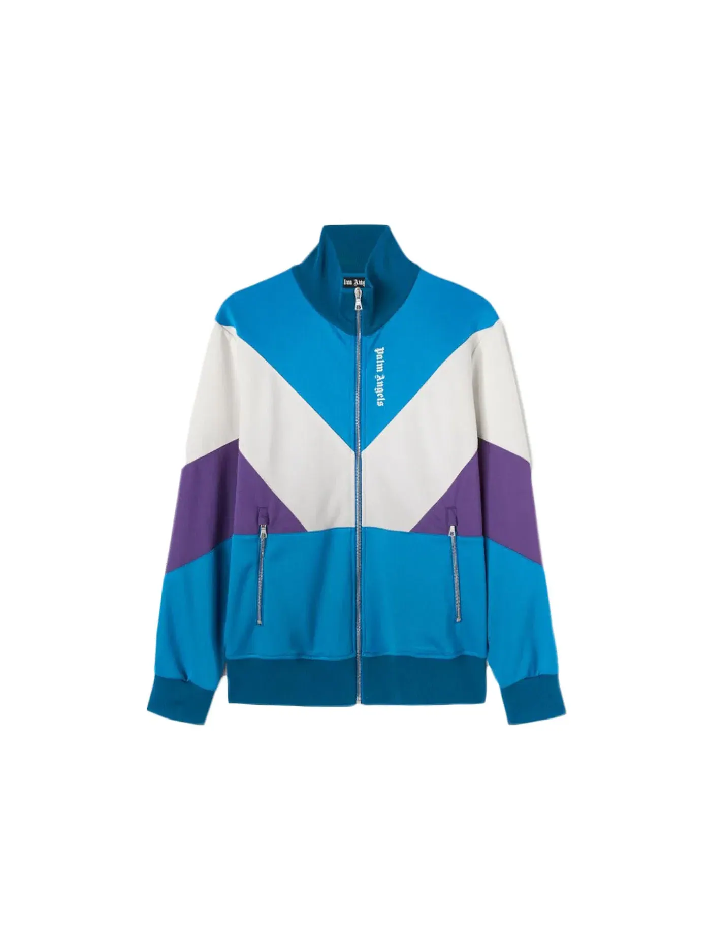 Мужская куртка с цветовой блокировкой Palm Angels Jacket — изображение 1 из 1, синий/белый