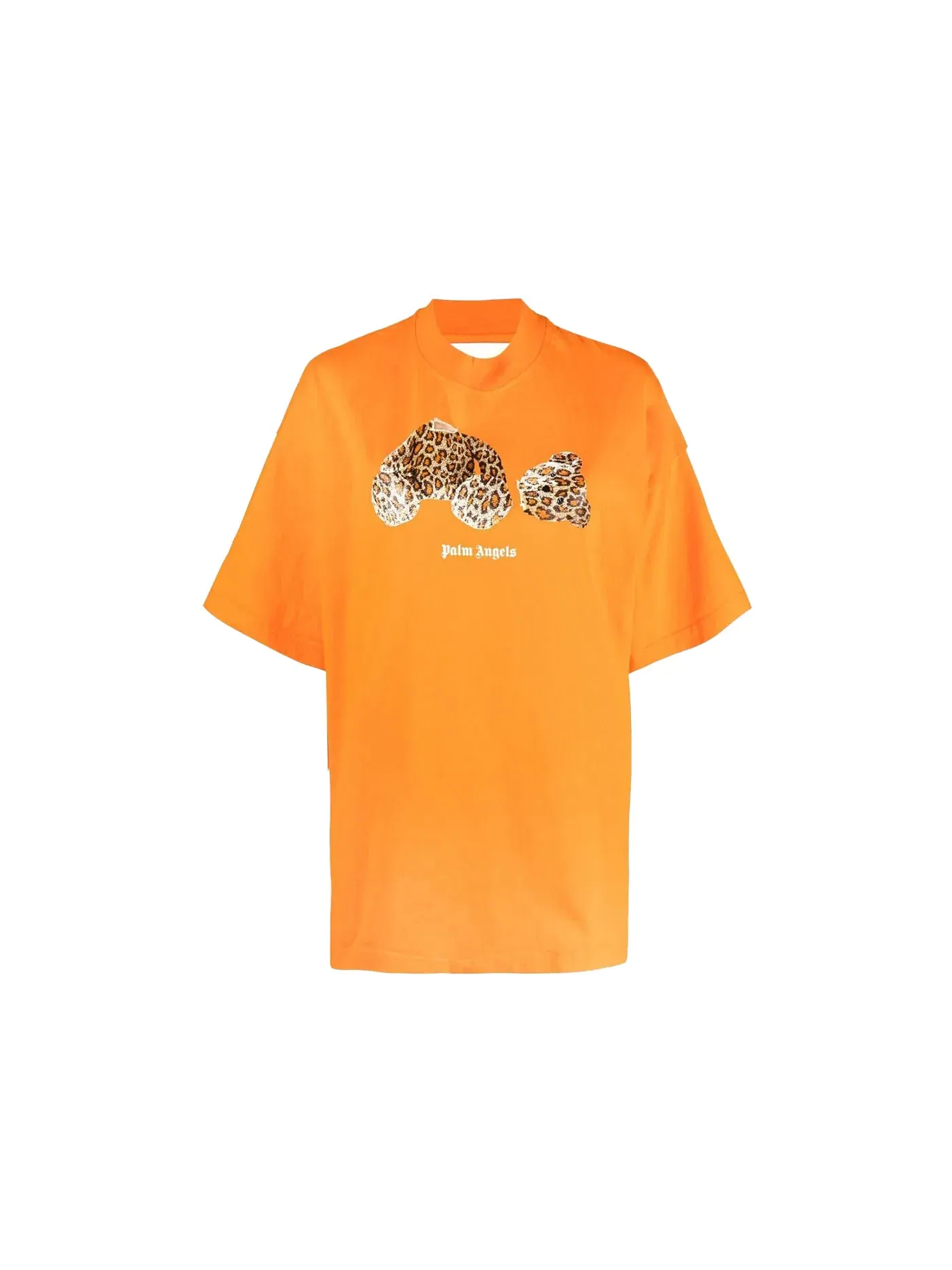 Женская футболка свободного кроя с принтом Leopard Bear Palm Angels — изображение 1 из 2, оранжевый коричневый