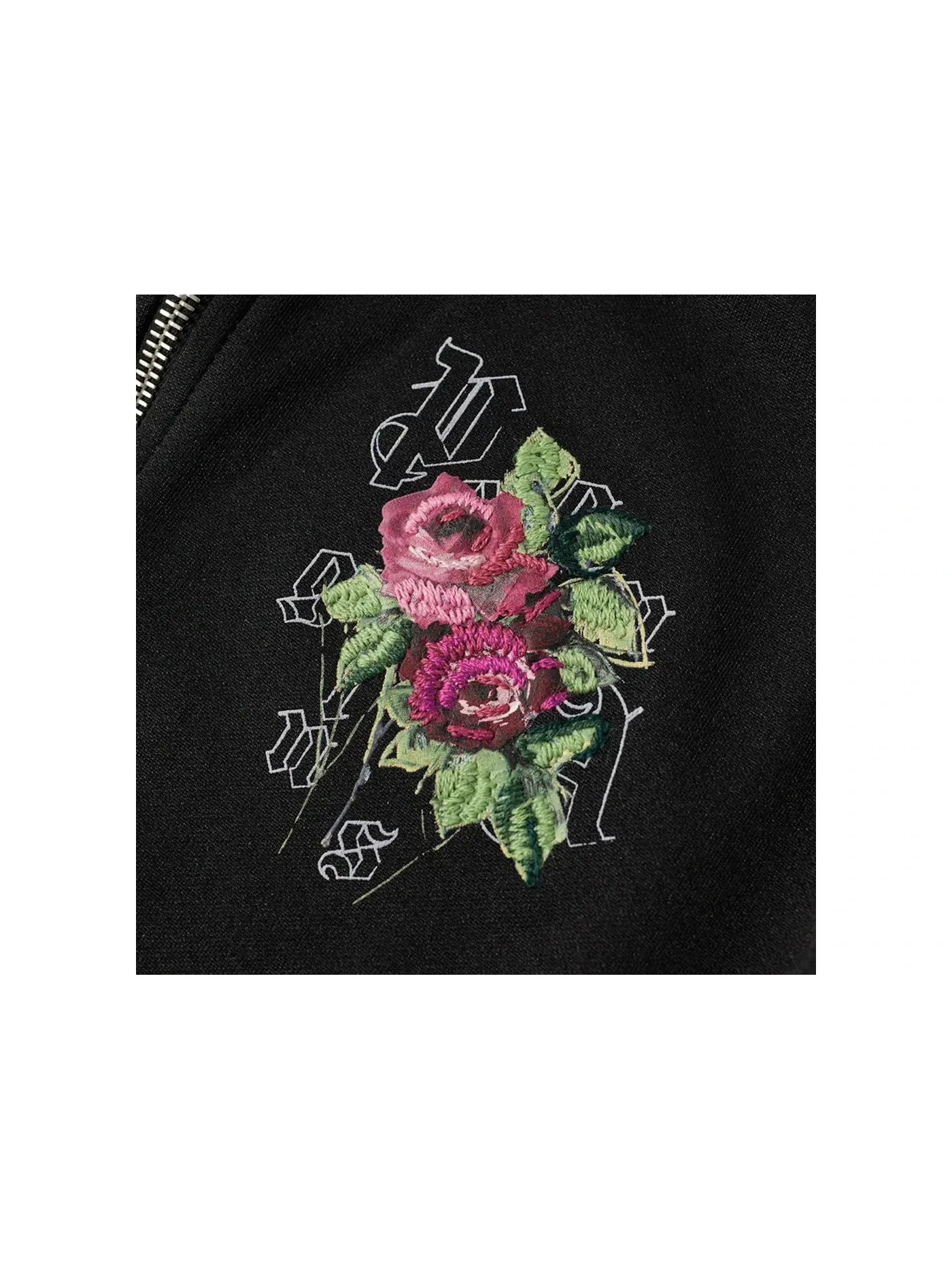 Мужская куртка-трек с принтом Rose Track Palm Angels — изображение 2 из 2, черный