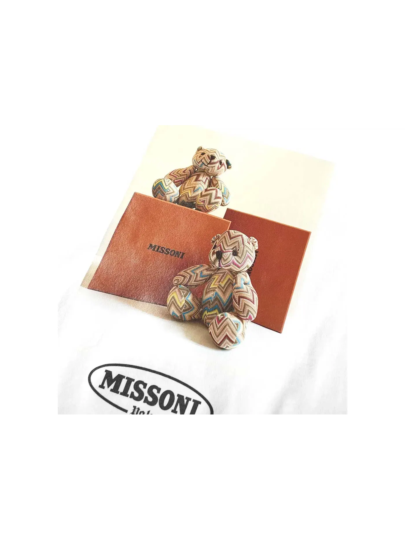 Мужская футболка с принтом Palm Angels x Missoni Bear T-shirt — изображение 2 из 2, белый/черный
