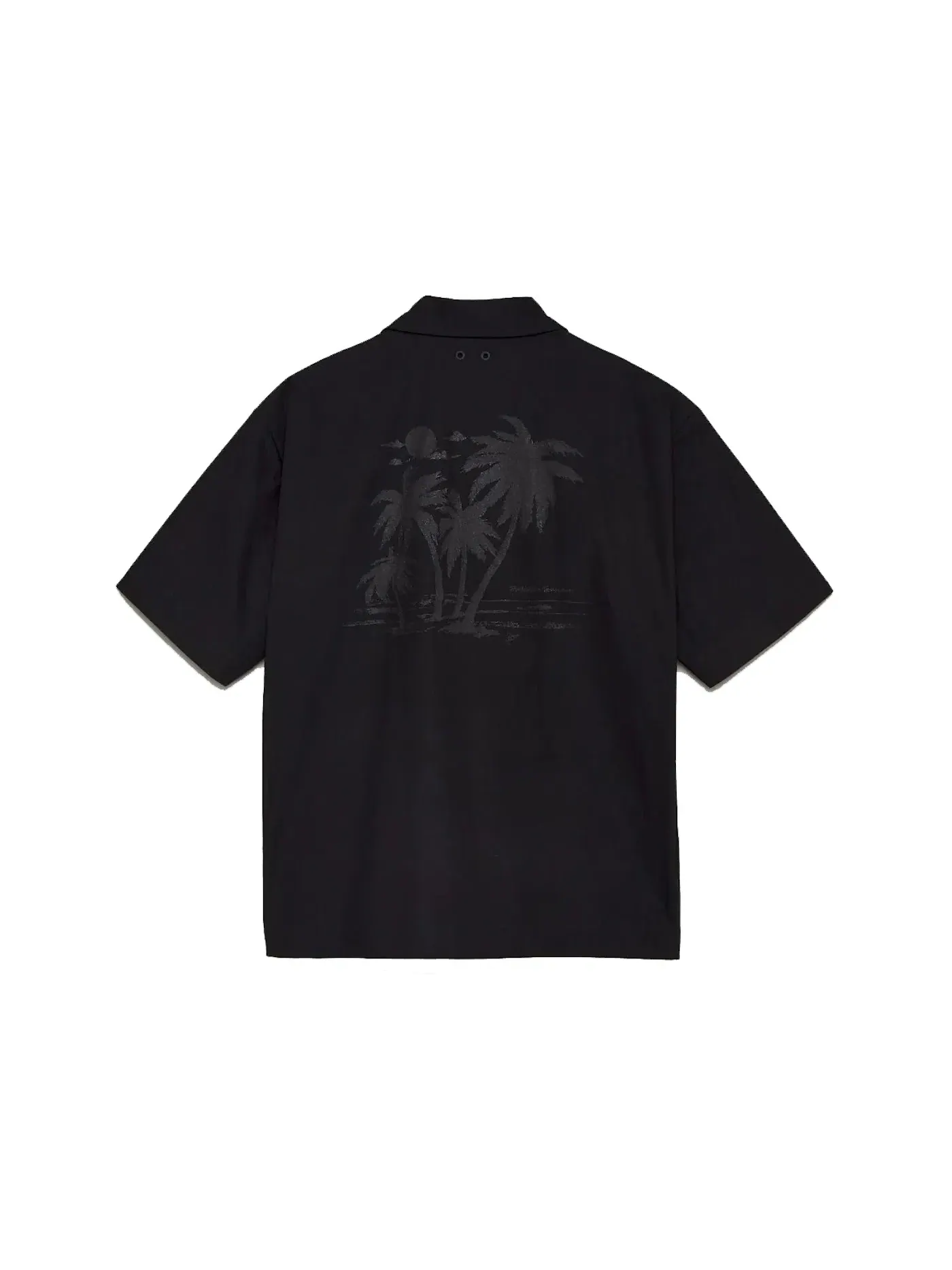 Мужская рубашка с принтом Palm Trees Palm Angels — изображение 2 из 2, черный