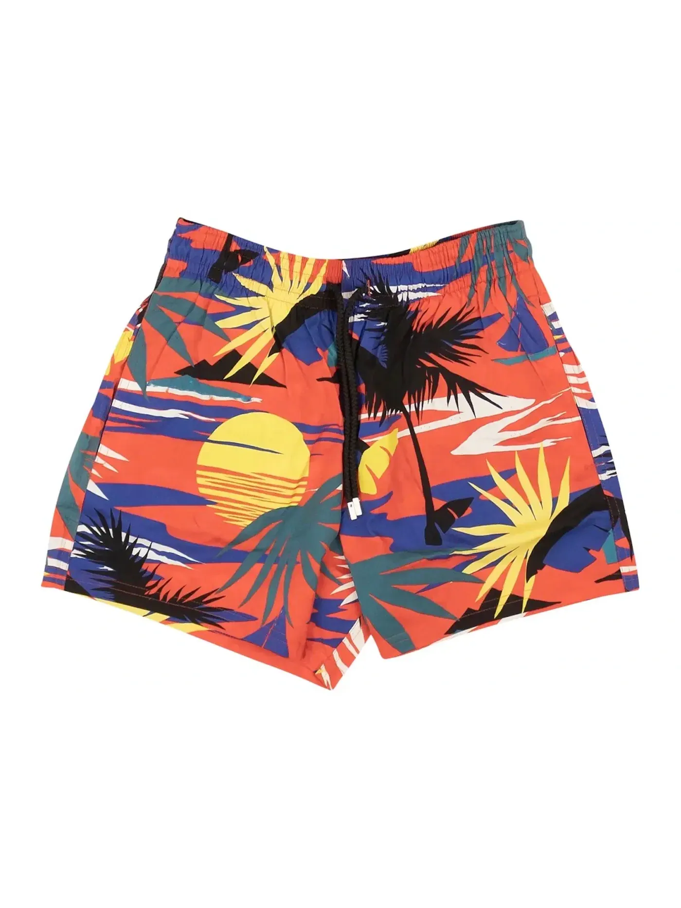 Мужские плавки с принтом Swim Shorts Palm Angels — изображение 1 из 3, красный желтый