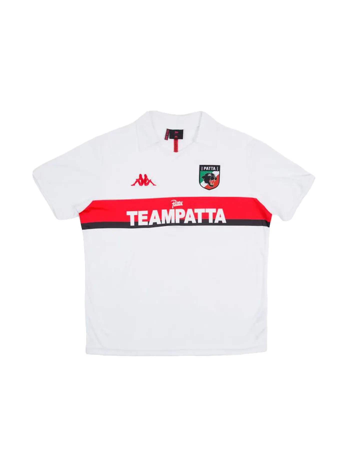 Мужская футбольная джерси с длинным рукавом Patta x Kappa Authentic Asters — изображение 1 из 1, белый красный черный
