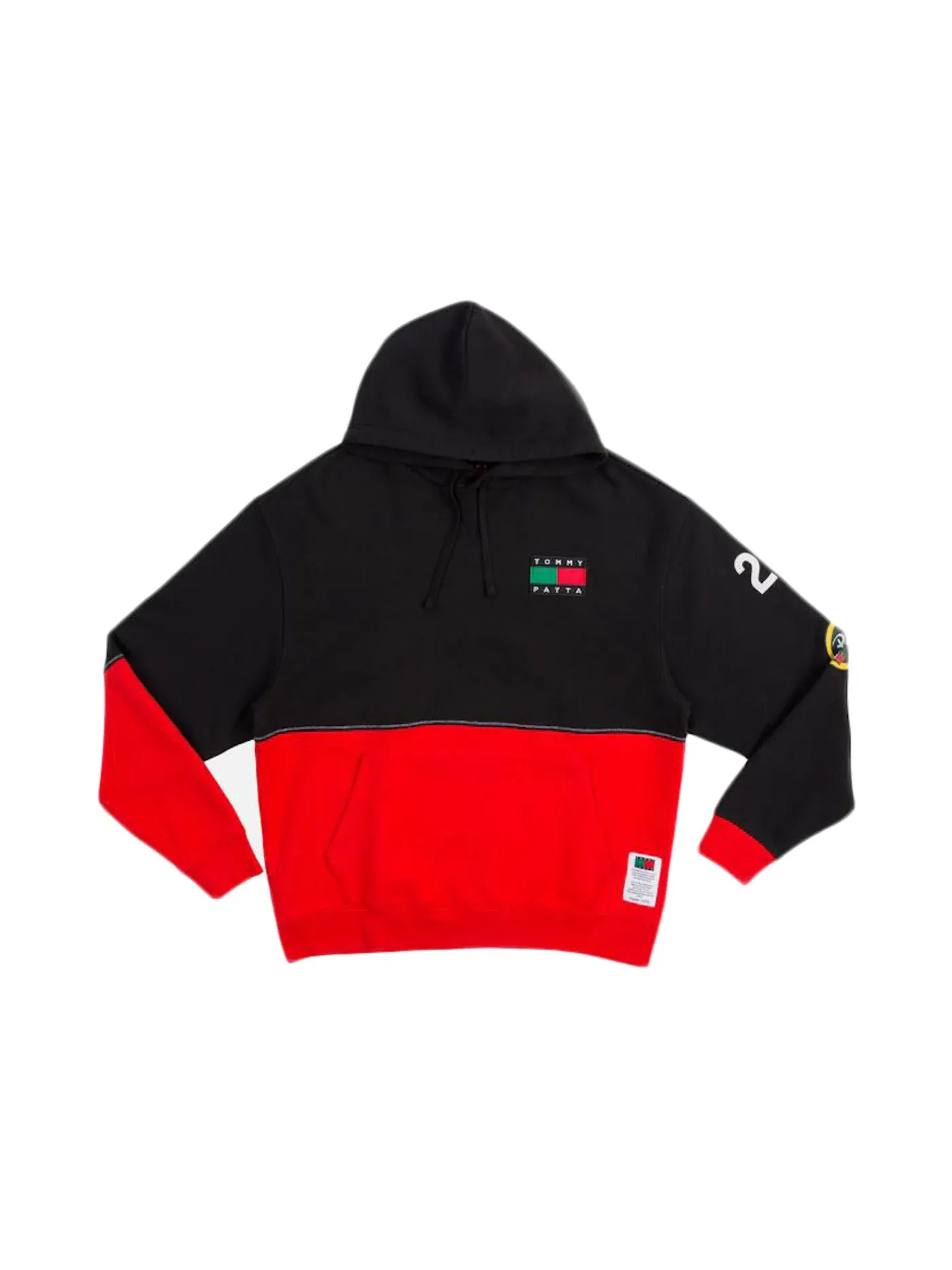 Мужская худи Hooded Sweatshirt Patta — изображение 1 из 2, черный/красный