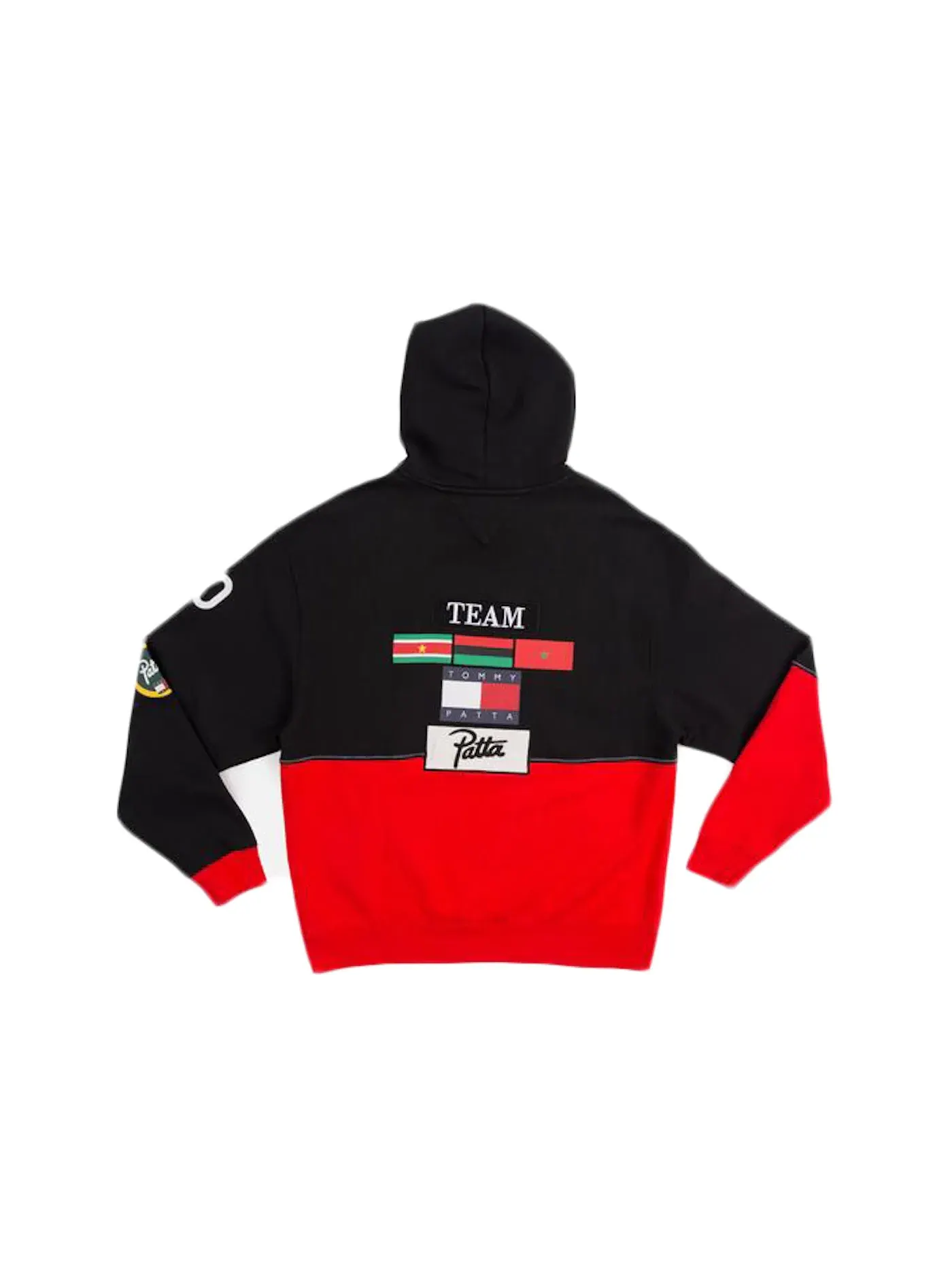 Мужская худи Hooded Sweatshirt Patta — изображение 2 из 2, черный/красный