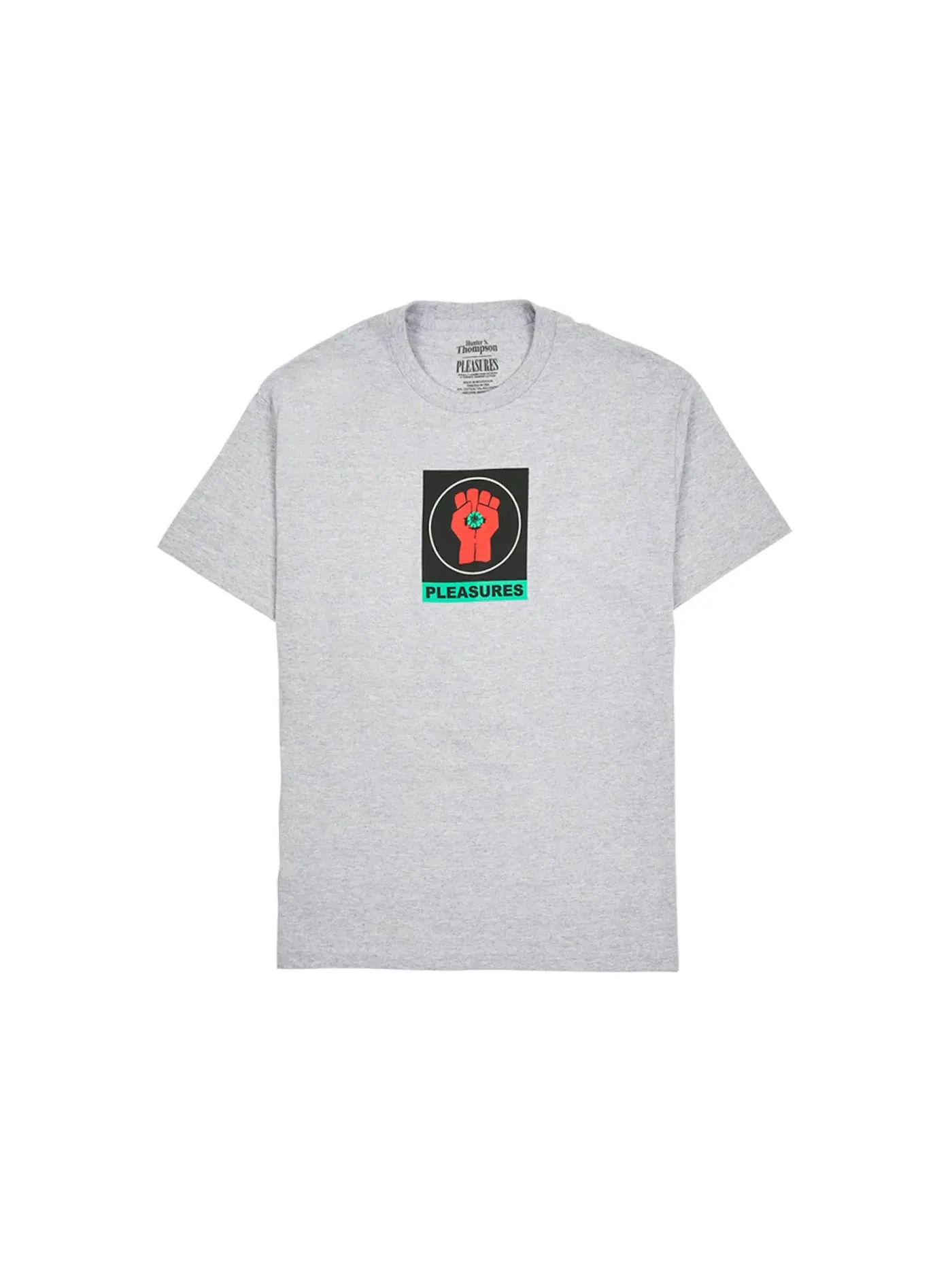 Мужская футболка с принтом Pleasures Tee — изображение 1 из 2, серый