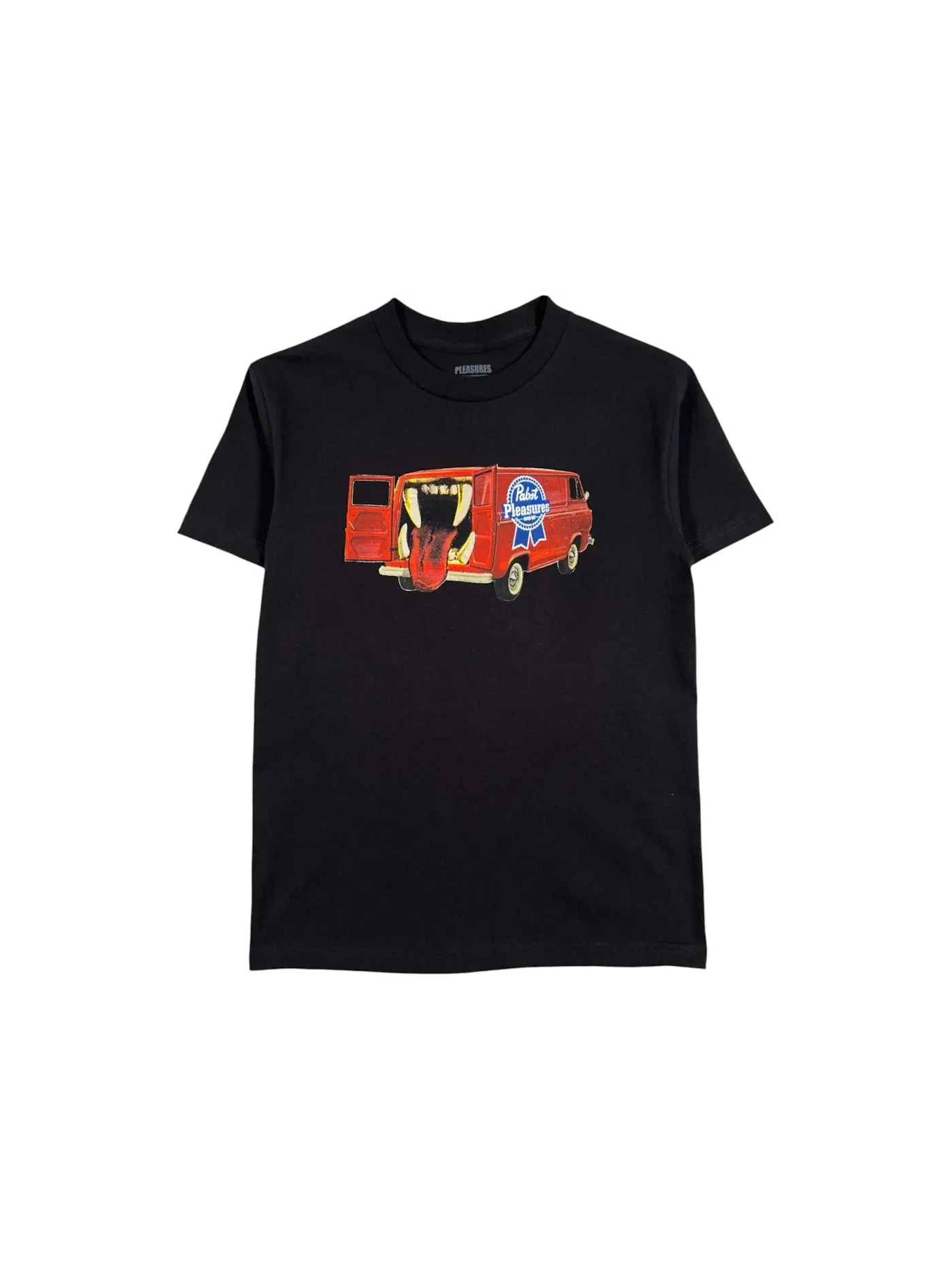 Мужская футболка с принтом Pleasures Beer Van T-Shirt Pleasures — изображение 1 из 1, черный