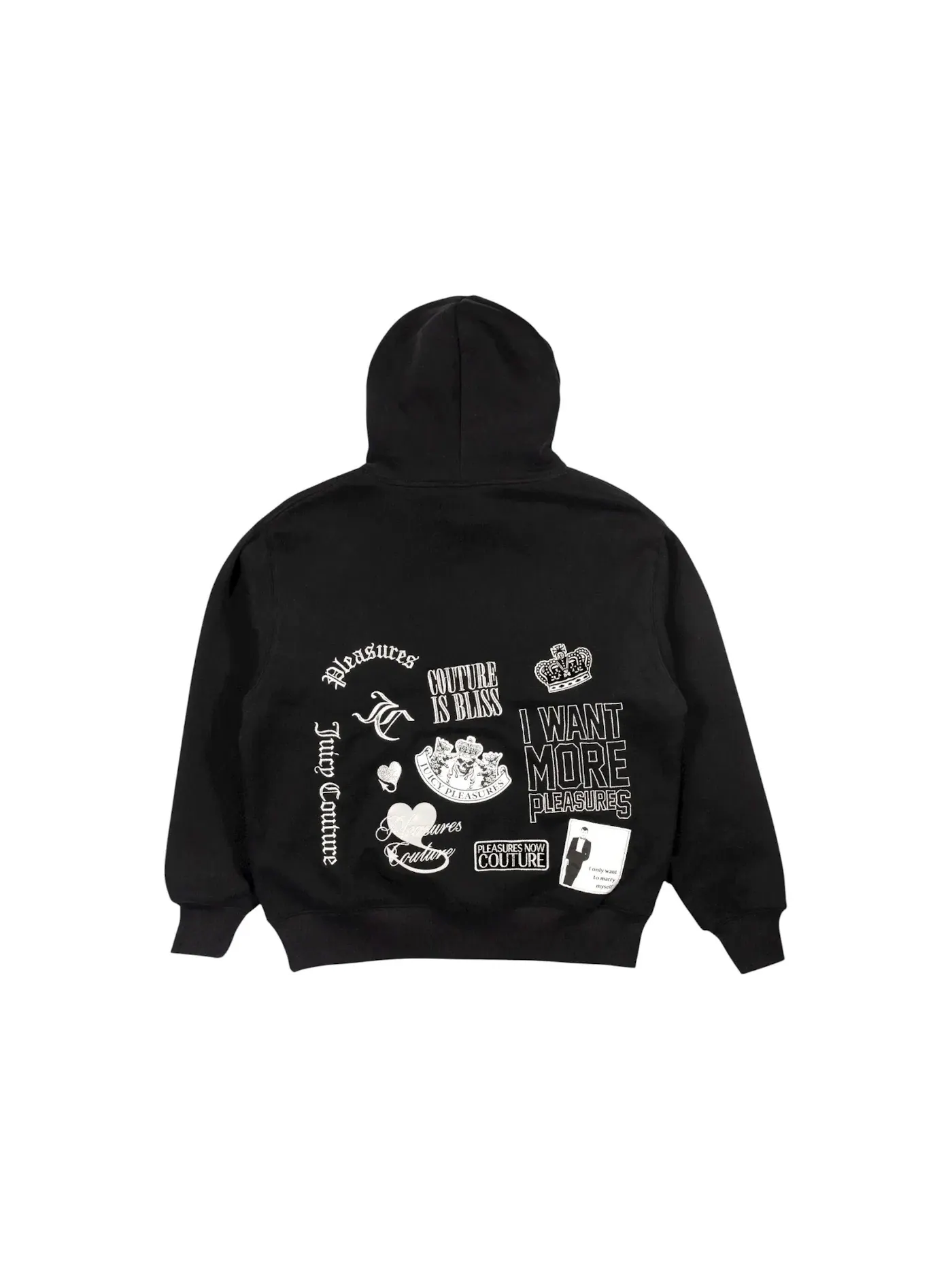 Мужской худи с принтом Pleasures Hoodie — изображение 2 из 2, черный