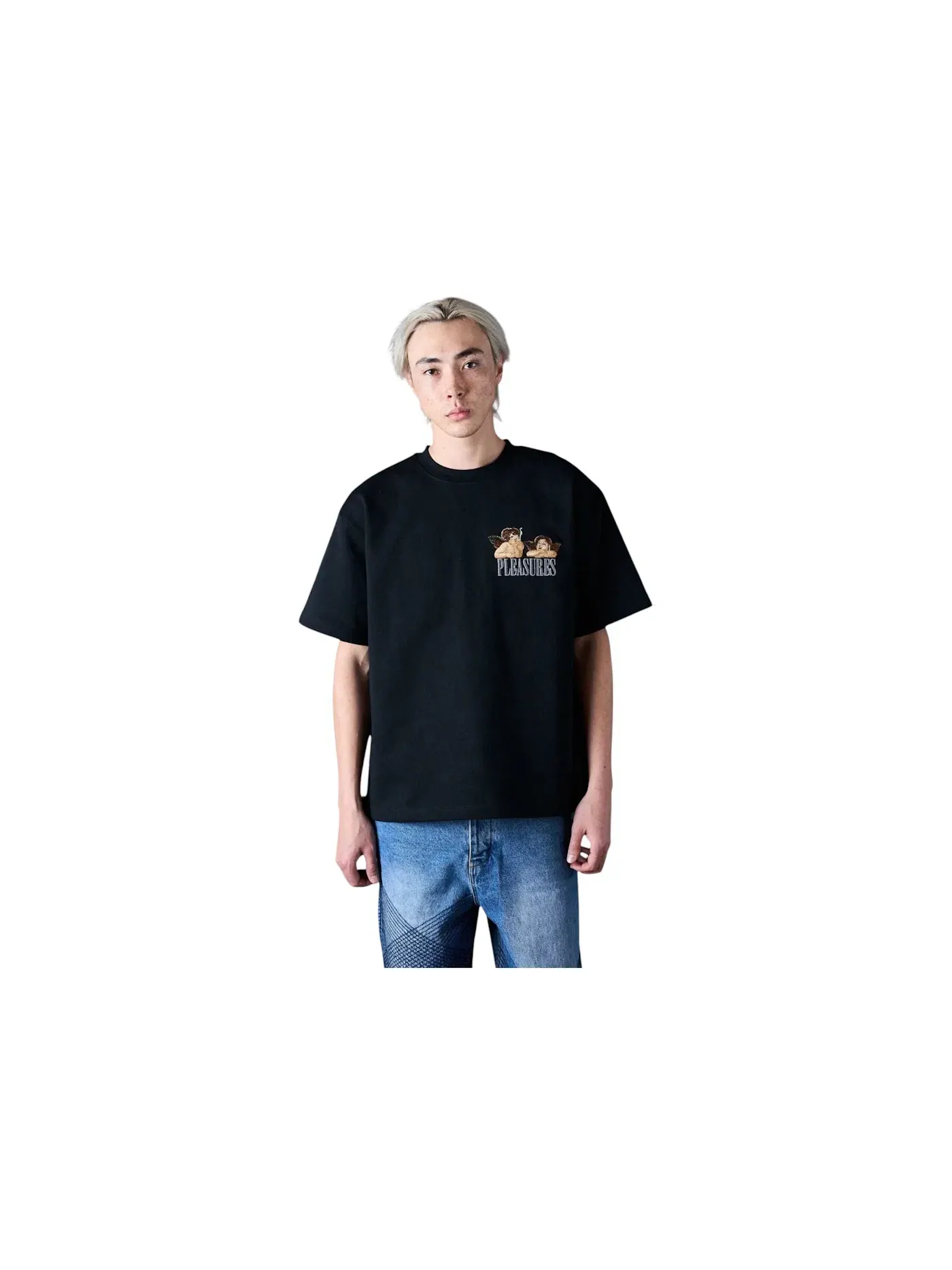 Мужская футболка с коротким рукавом Crewneck Pleasures — изображение 2 из 2, черный