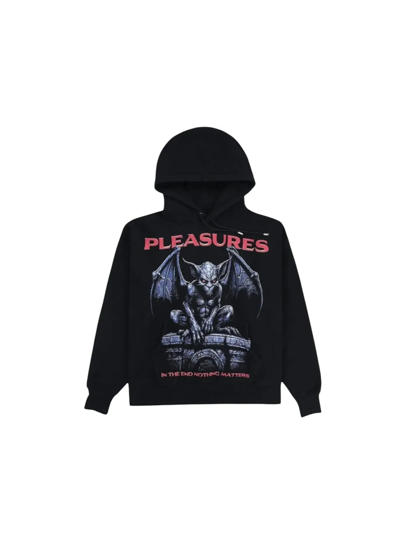 Мужская худи с принтом Pleasures Hoodie — изображение 1 из 1, черный
