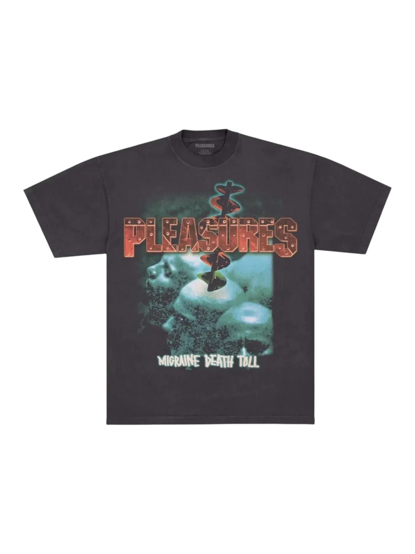Мужская футболка с принтом Pleasures T-Shirt — изображение 1 из 2, черный