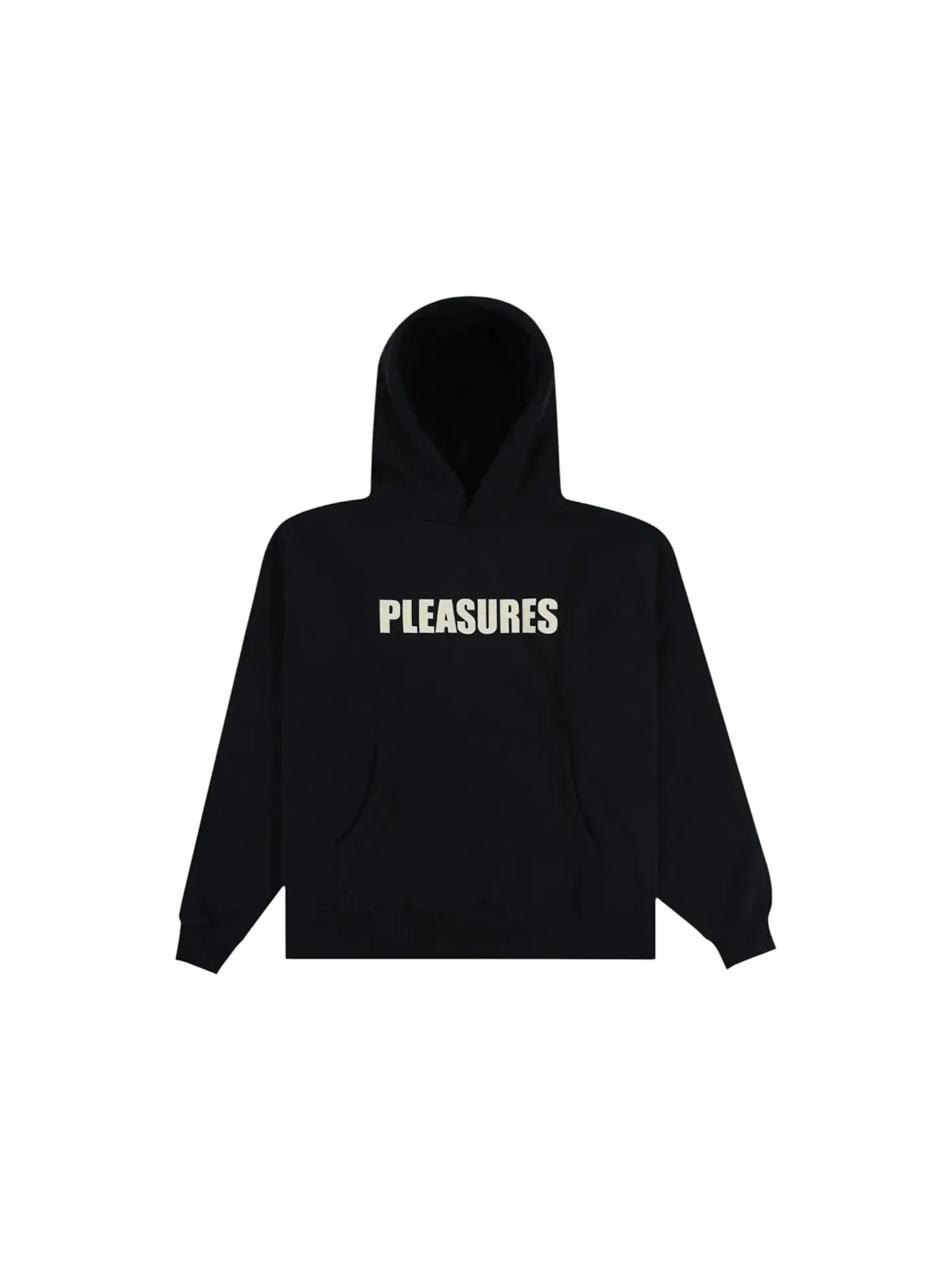 Мужская худи с принтом Pleasures Wave Quilted Pleasures — изображение 1 из 1, черный