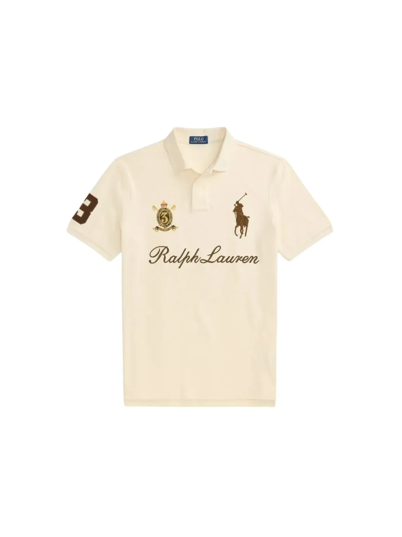Мужское поло с коротким рукавом Polo Ralph Lauren — изображение 1 из 1, кремовый