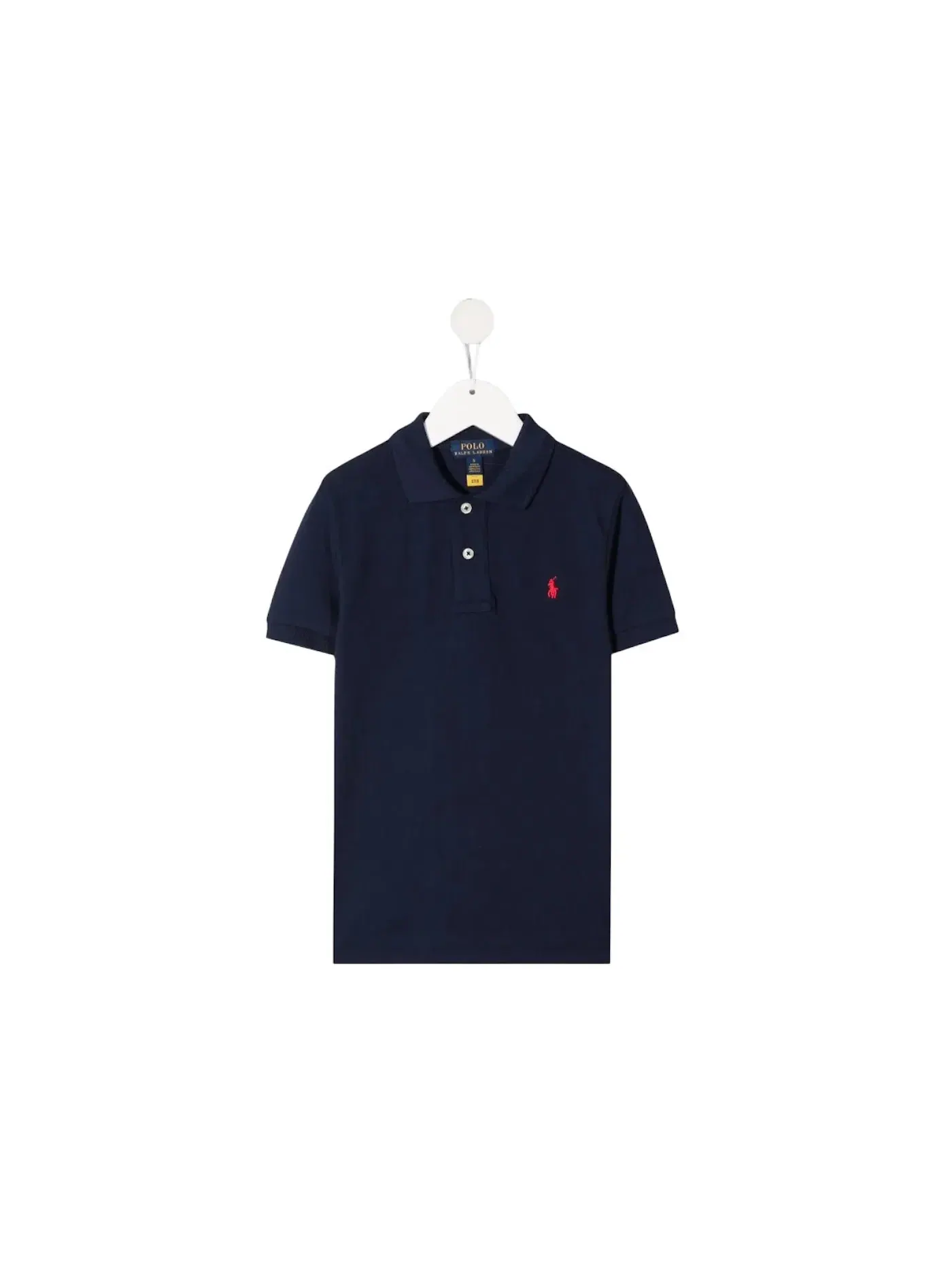 Детское поло для мальчиков с коротким рукавом Polo Polo Ralph Lauren — изображение 1 из 1, темно-синий