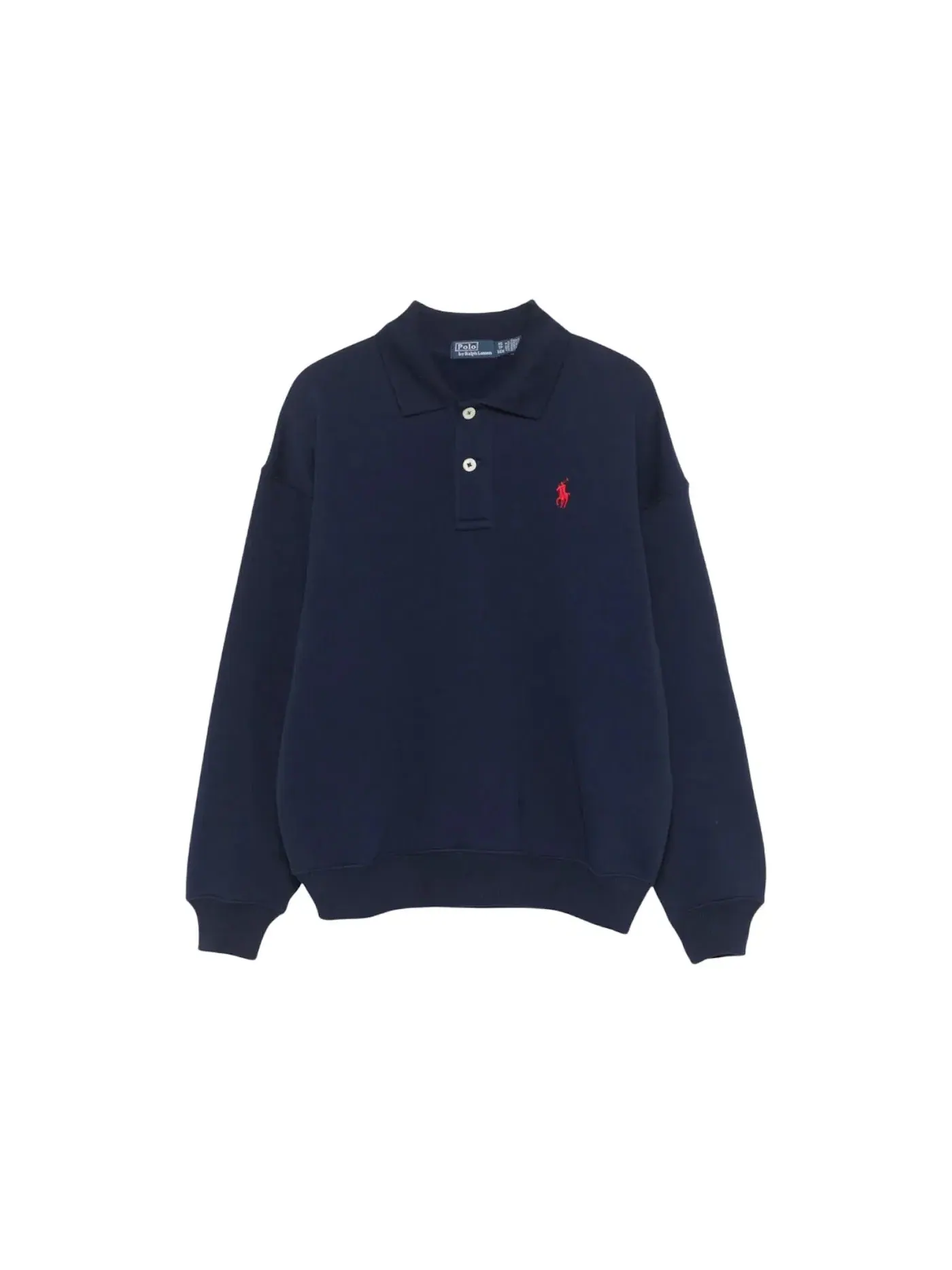 Женский флисовый пуловер с воротником Polo Ralph Lauren — изображение 1 из 1, темно-синий