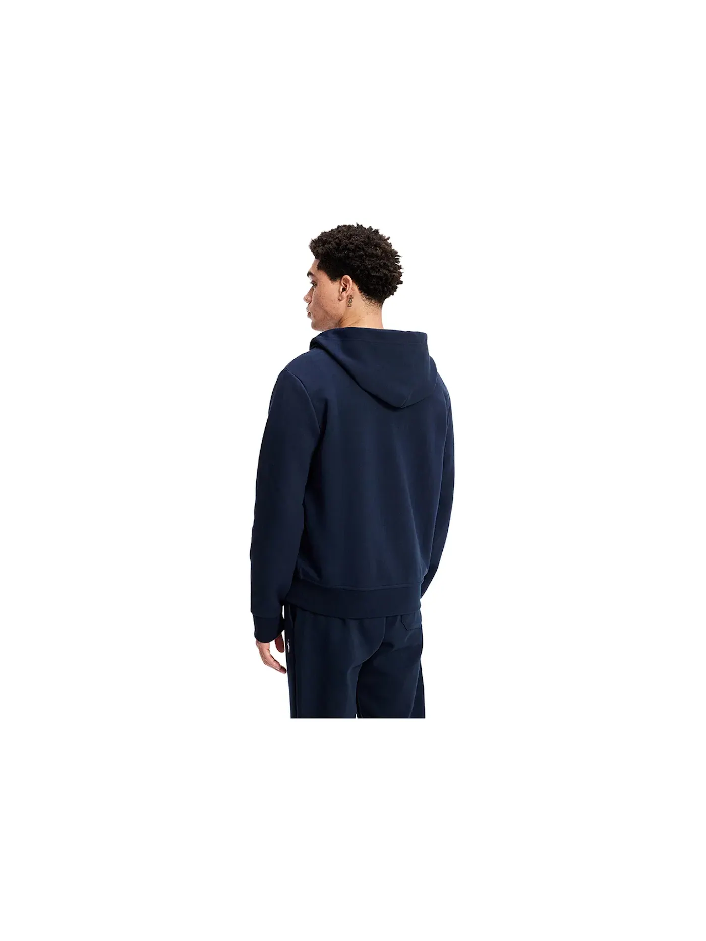 Мужская худи на молнии с капюшоном с принтом Hoodie Polo Ralph Lauren — изображение 3 из 3, темно-синий/белый