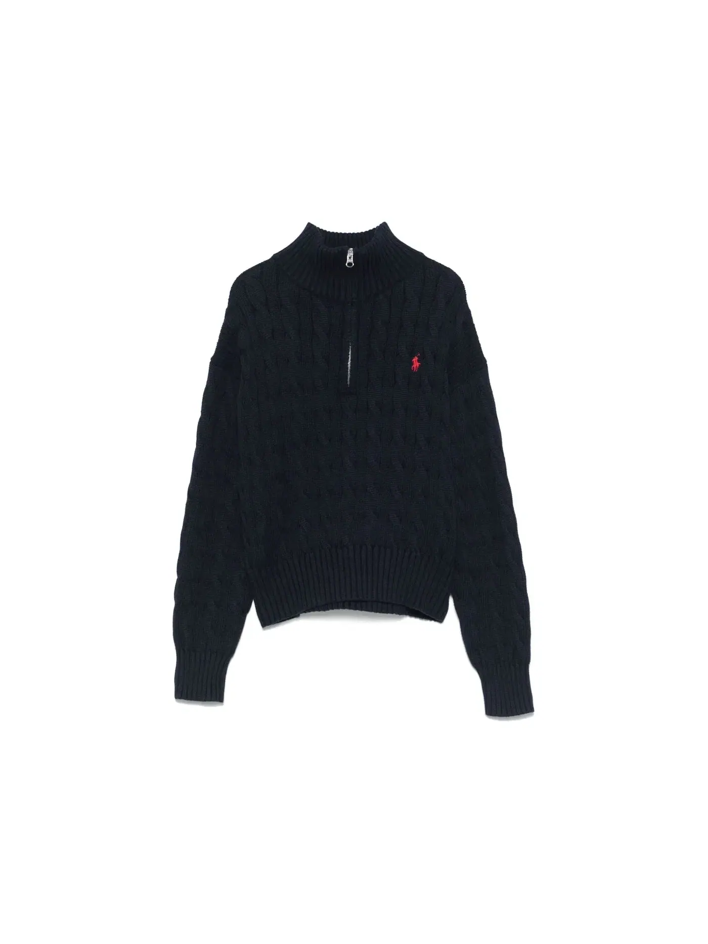 Женский свитшот с полузастежкой-молнией Pullover Polo Ralph Lauren — изображение 1 из 1, темно-синий