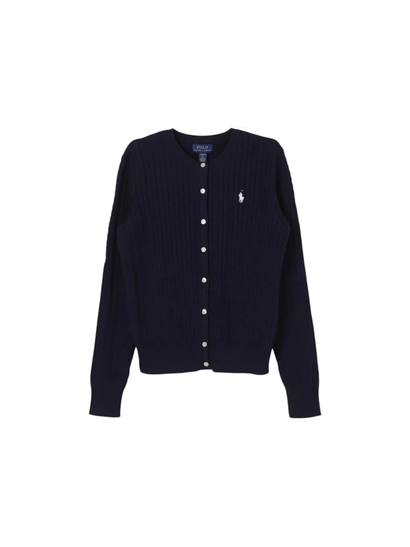 Детский кардиган с косами Polo Ralph Lauren — изображение 1 из 1, темно-синий