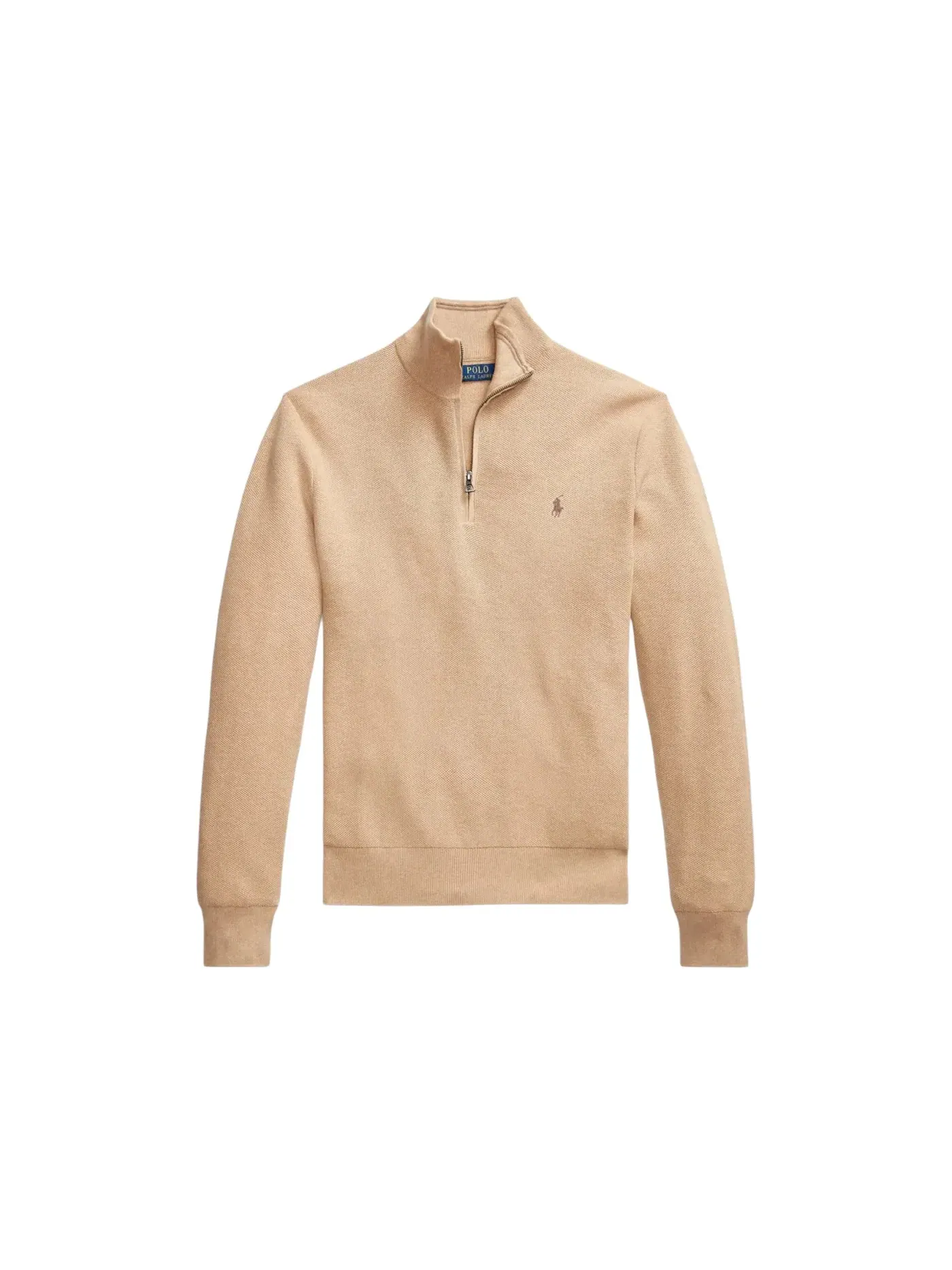 Мужской свитшот с длинным рукавом и молнией Polo Ralph Lauren, Camel Melange — изображение 1 из 1