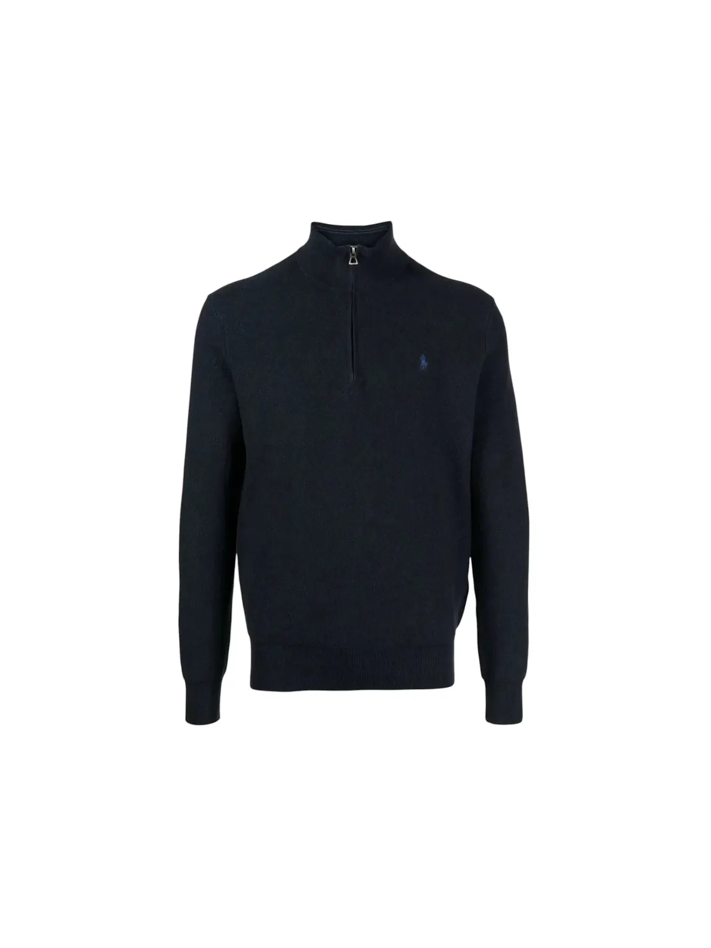 Мужской свитер-поло с молнией 1/4 Pullover Polo Ralph Lauren — изображение 1 из 1, темно-синий