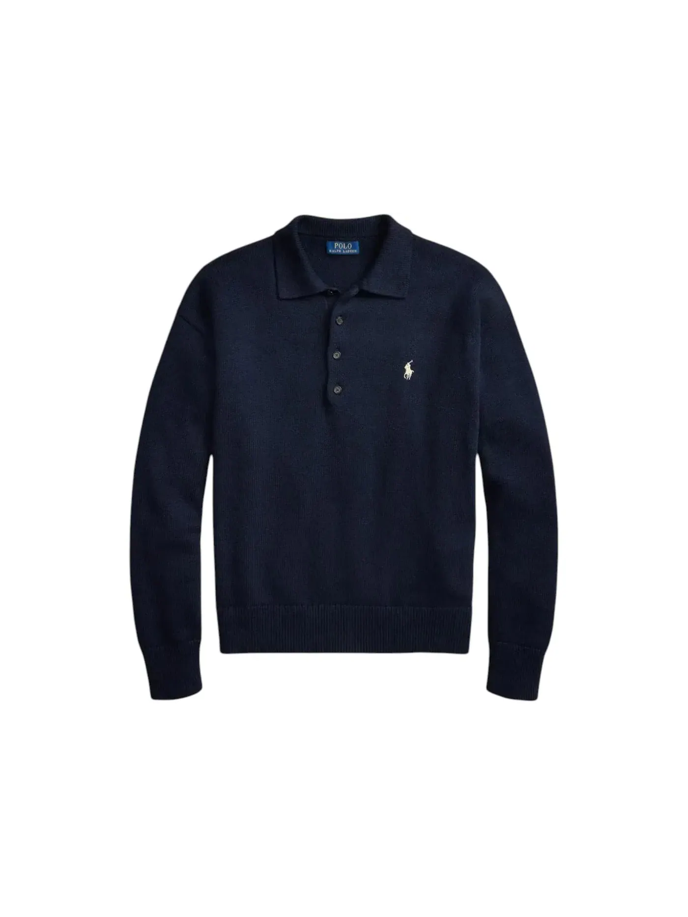 Мужской пуловер с длинным рукавом с принтом Sweater Polo Ralph Lauren — изображение 1 из 1, темно-синий