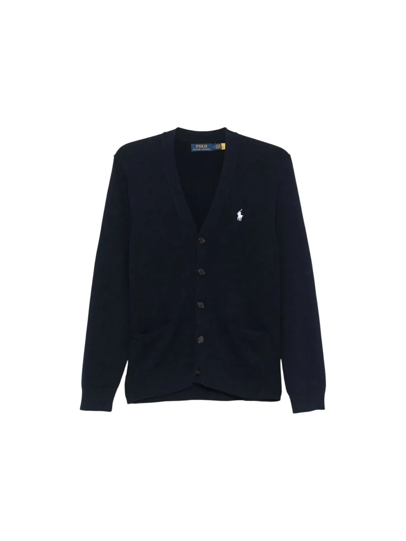 Мужской кардиган с длинным рукавом Cardigan Polo Ralph Lauren — изображение 1 из 1, темно-синий/белый