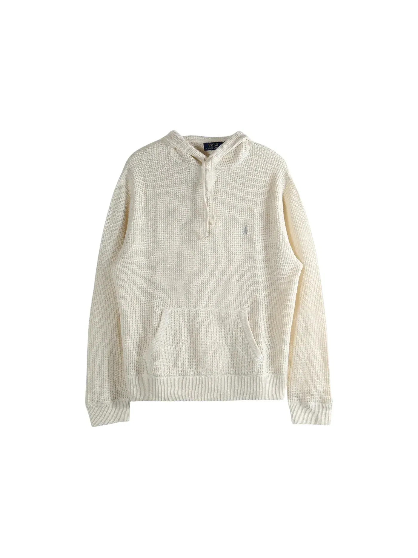 Мужской свитер с капюшоном из хлопка и шерсти с текстурой Sweater Polo Ralph Lauren — изображение 1 из 1, кремовый