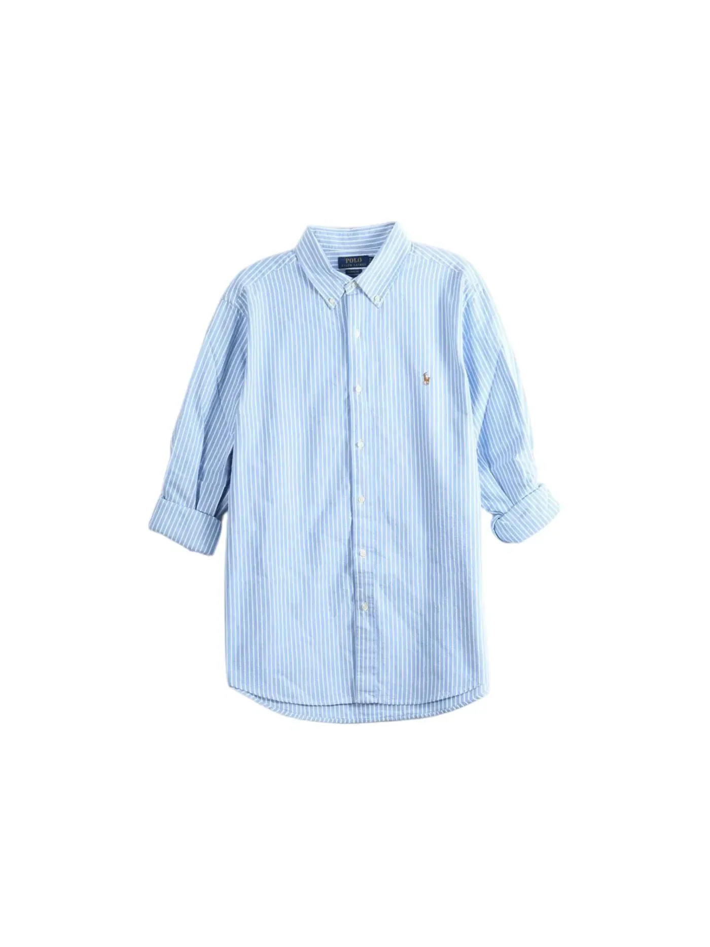 Мужская рубашка с длинным рукавом Polo Ralph Lauren — изображение 1 из 1, синий/белый