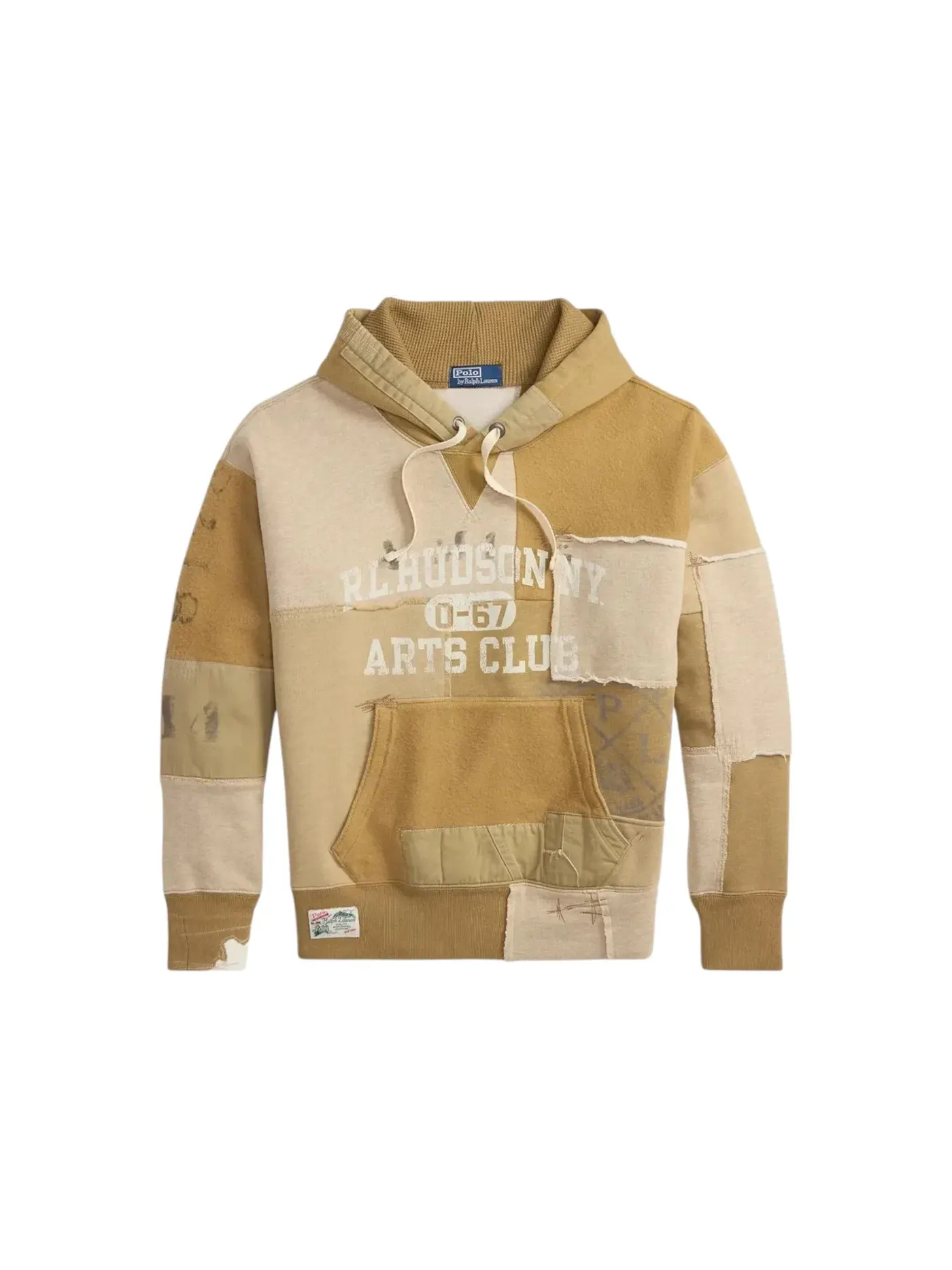 Мужской худи с принтом Patchwork RL Arts Club Polo Ralph Lauren — изображение 1 из 1, хаки мульти