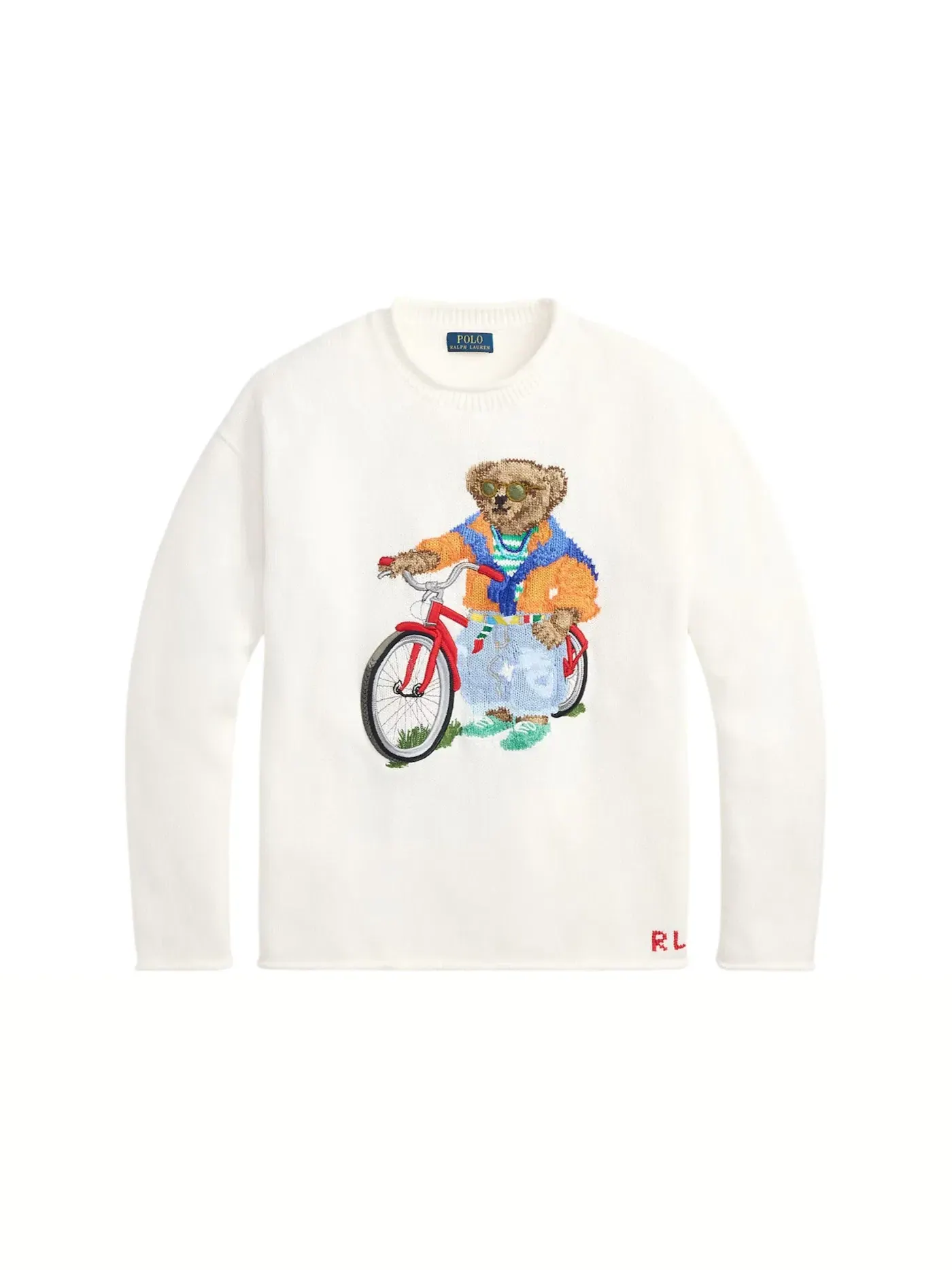 Мужской свитер с принтом Polo Bear Cotton Rollneck Sweater Polo Ralph Lauren — изображение 1 из 1, белый