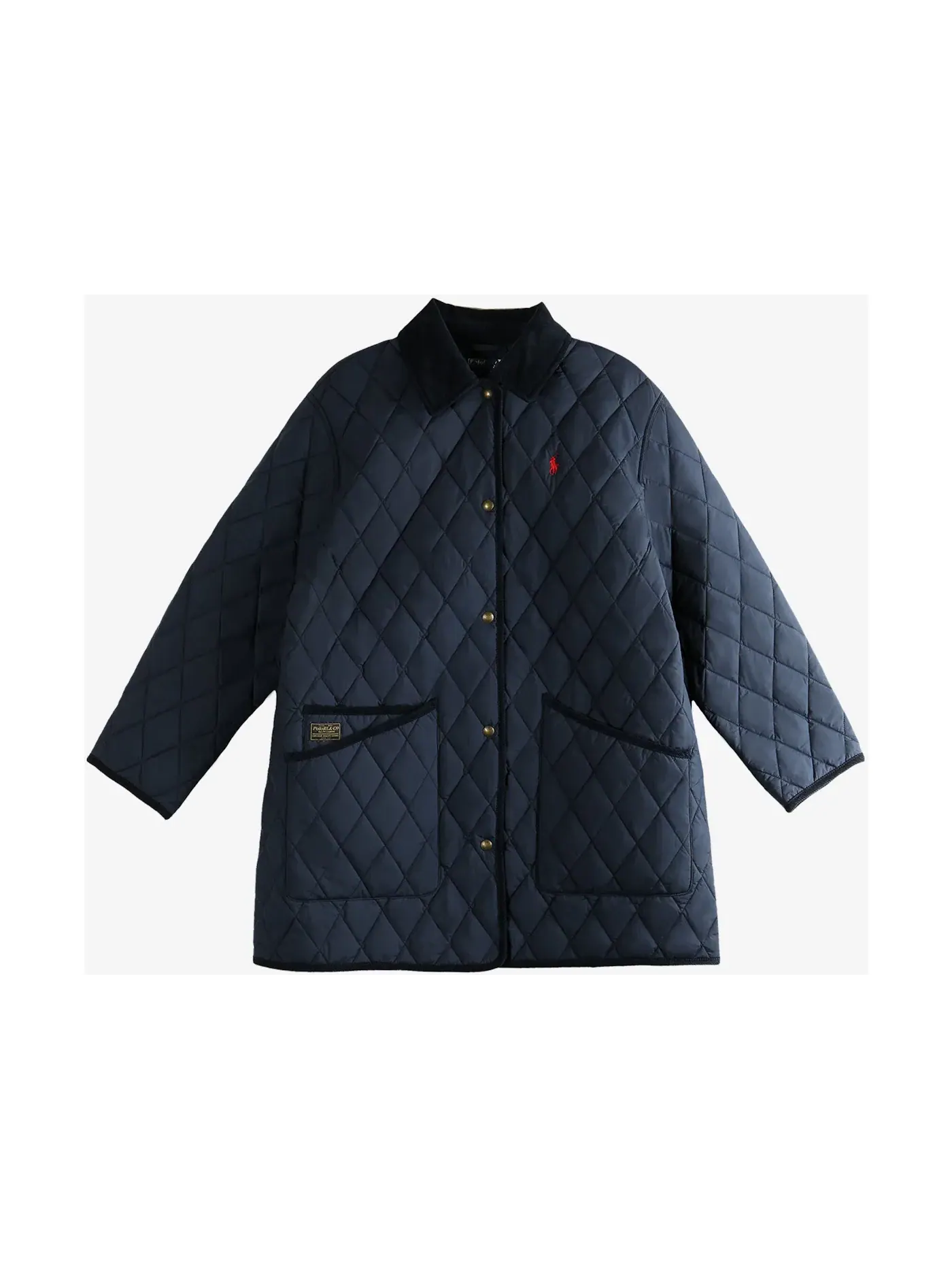 Женское пальто тканое полиэстеровое Coat Polo Ralph Lauren — изображение 1 из 1, темно-синий