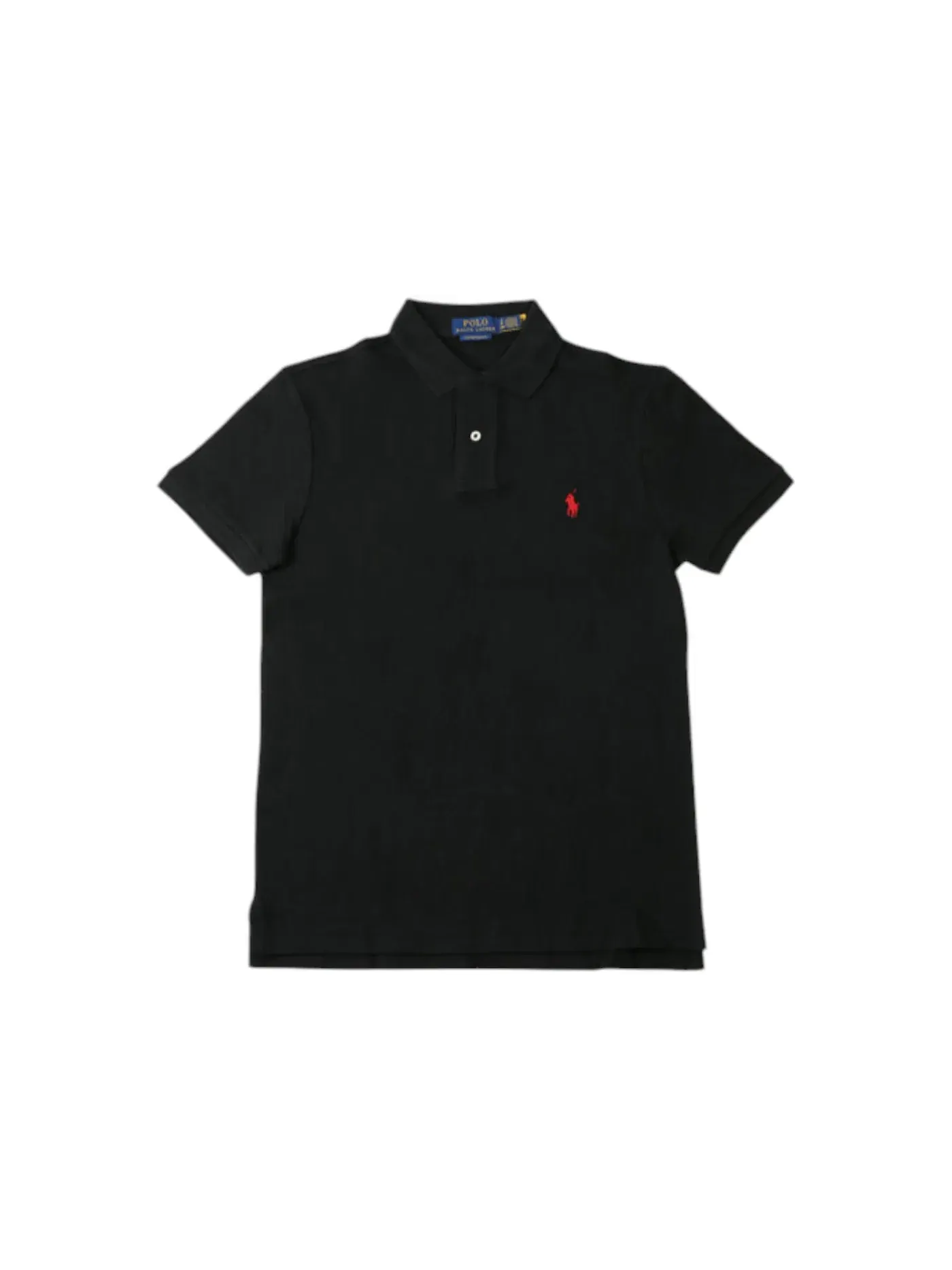 Мужская рубашка-поло с коротким рукавом Polo Ralph Lauren — изображение 1 из 1, черный