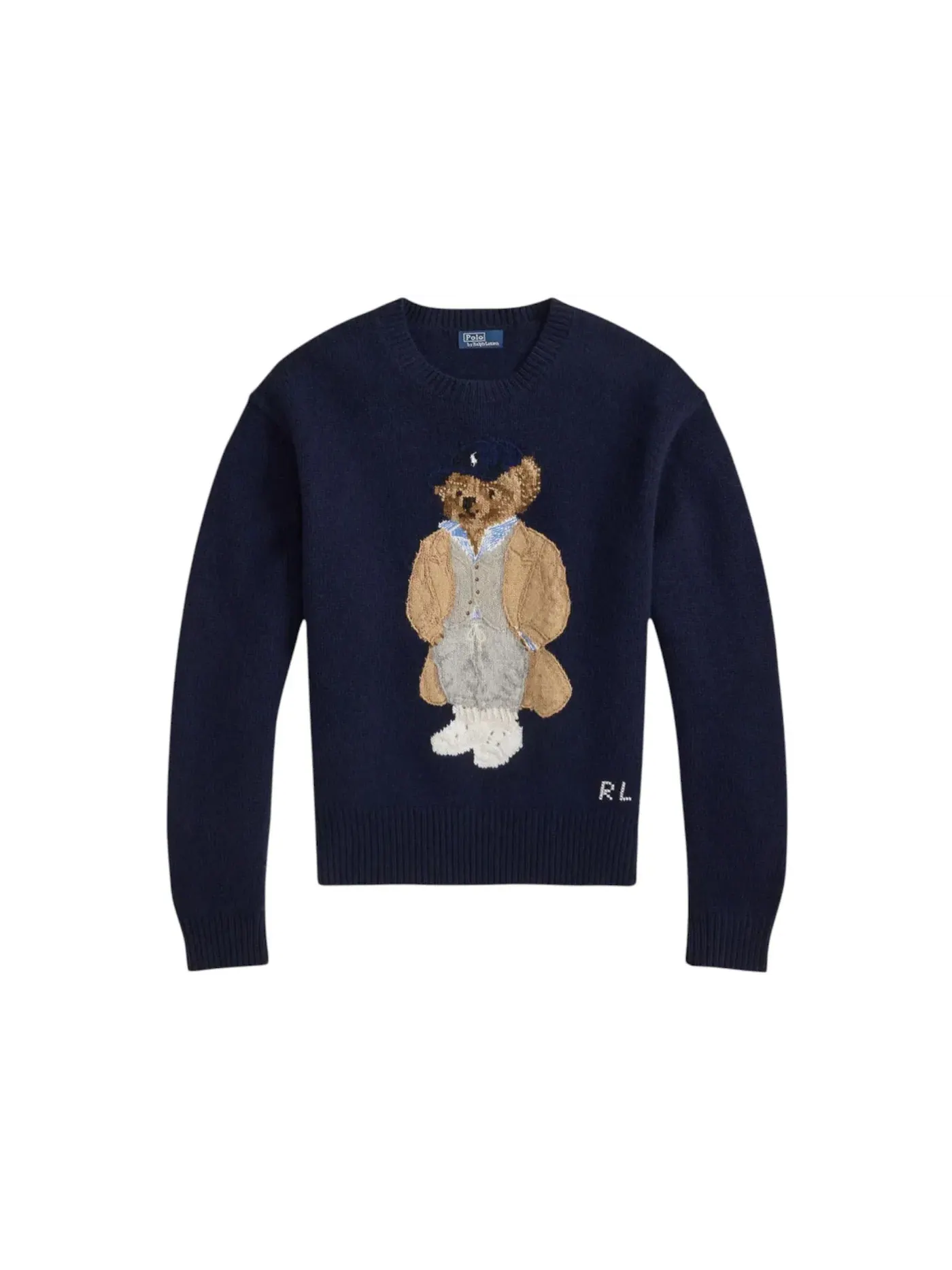 Женский шерстяной свитер с оленем Polo Ralph Lauren — изображение 1 из 1, синий