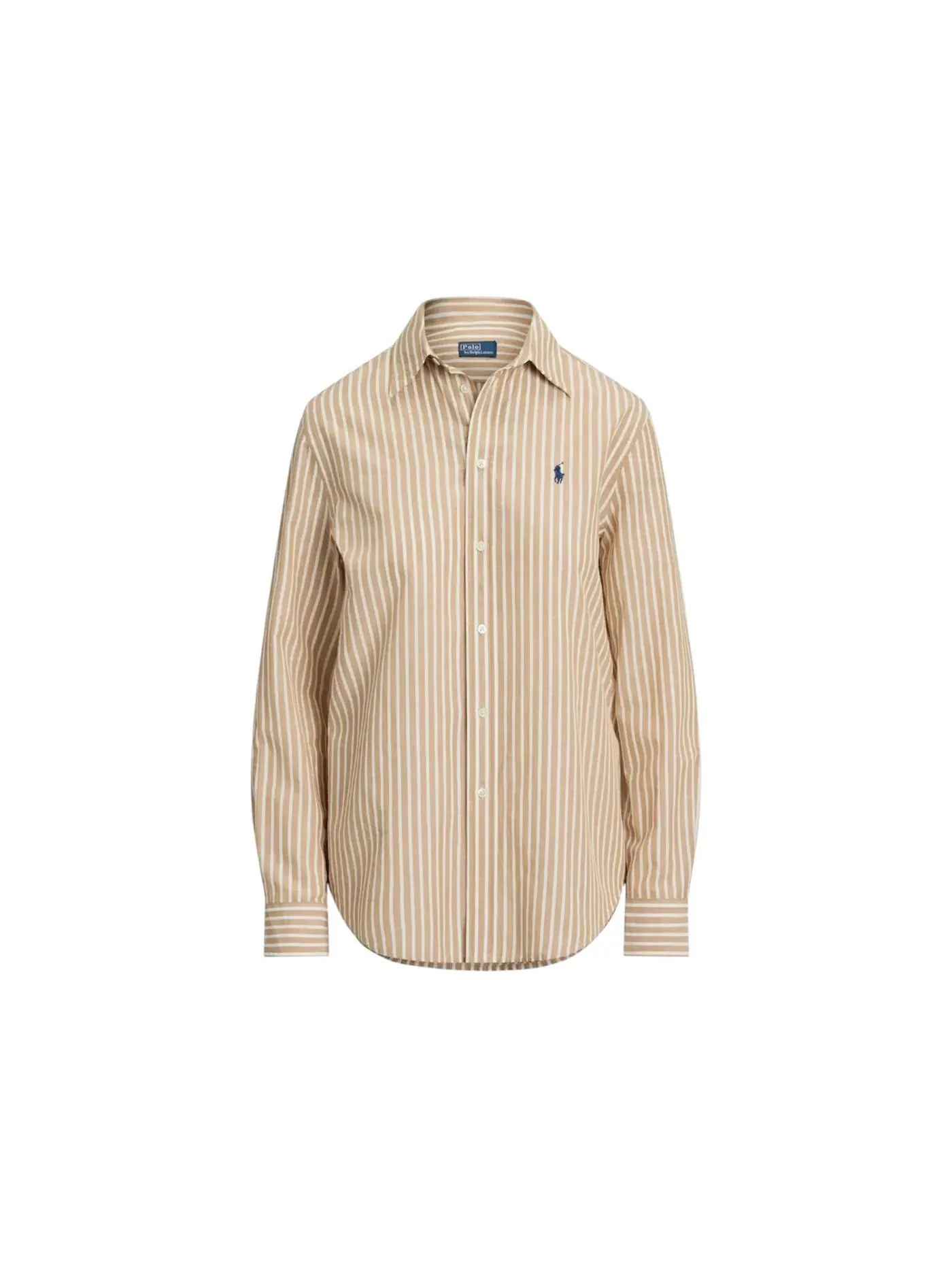 Женская рубашка из хлопка и льна Polo Ralph Lauren — изображение 1 из 1, классический//белый