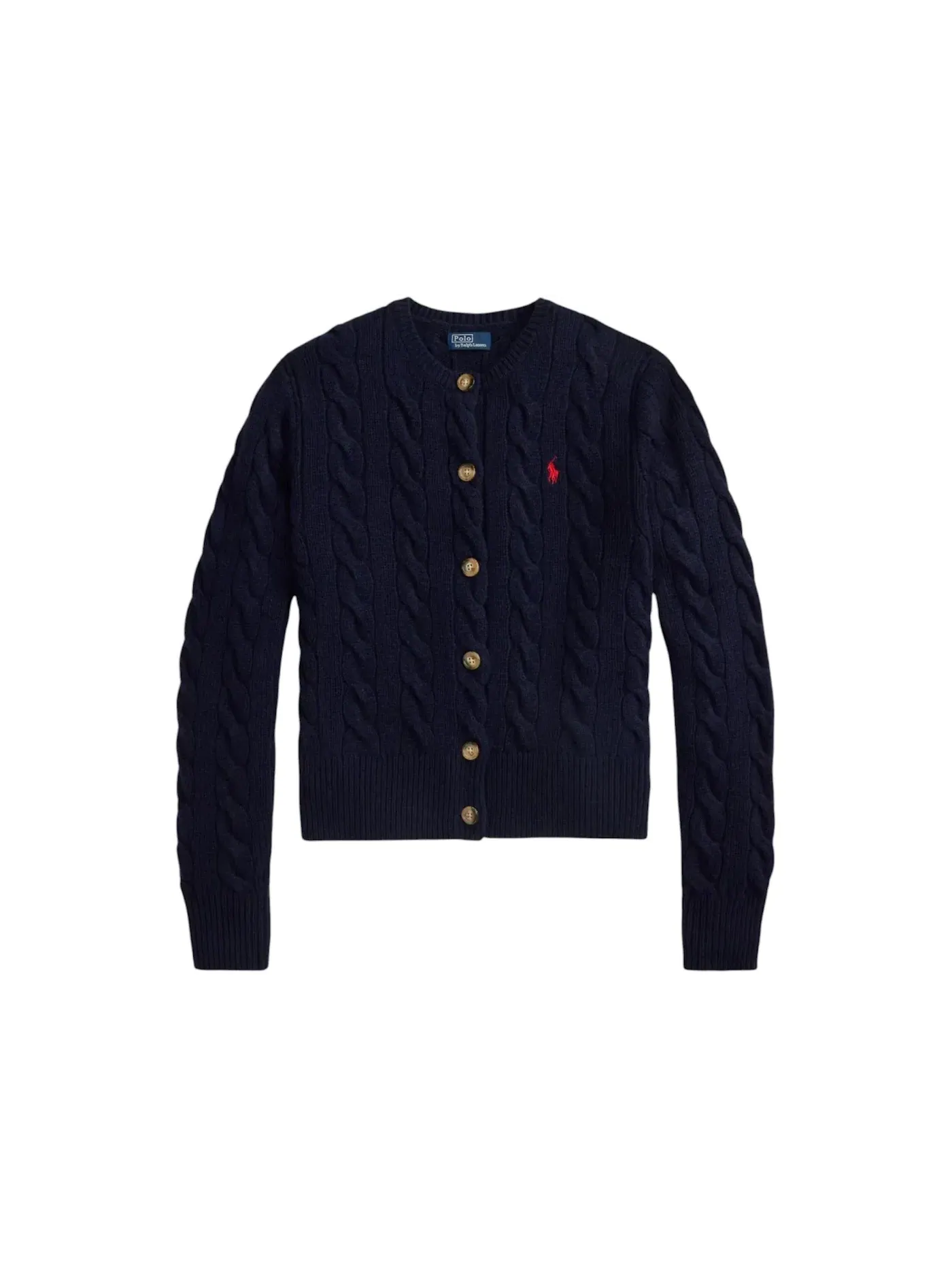 Женский кардиган-свитер с длинным рукавом Cardigan Polo Ralph Lauren — изображение 1 из 1, темно-синий