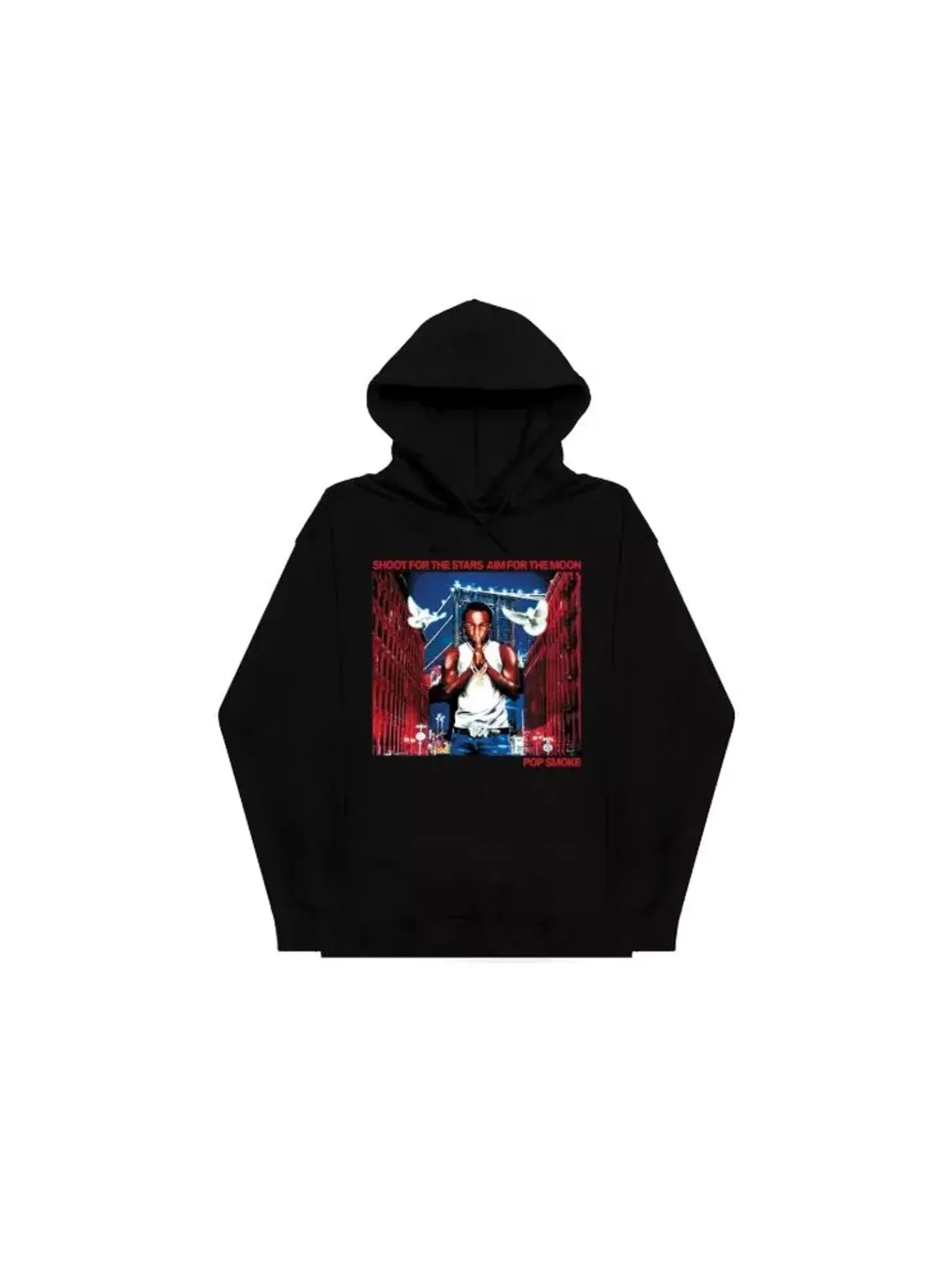 Мужская худи Pop Smoke x Vlone City Hoodie Pop Smoke — изображение 2 из 2, черный