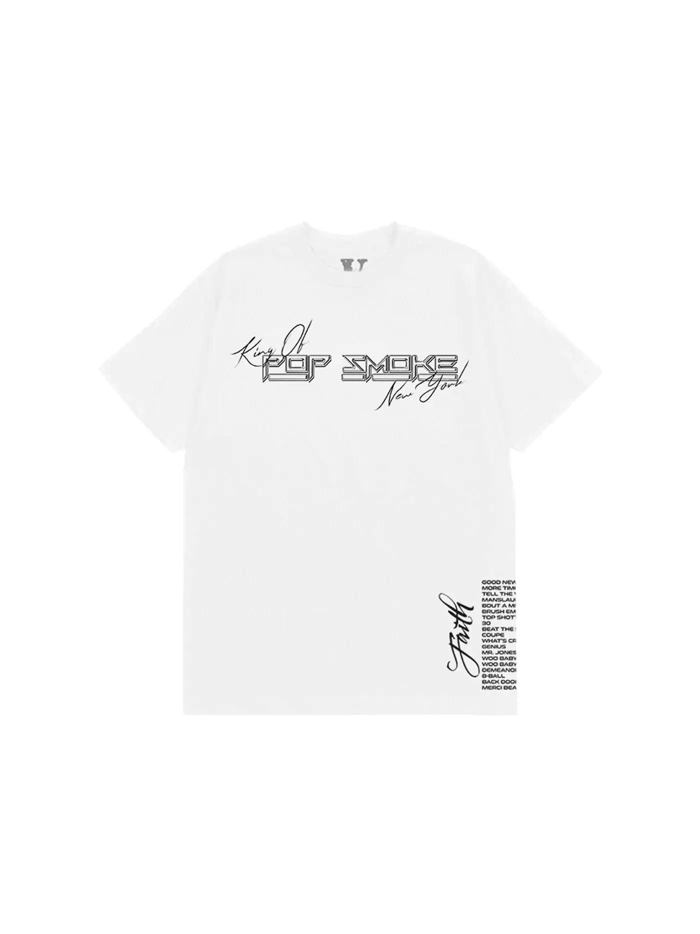 Мужская футболка с принтом Pop Smoke x Vlone Faith King of New York Pop Smoke