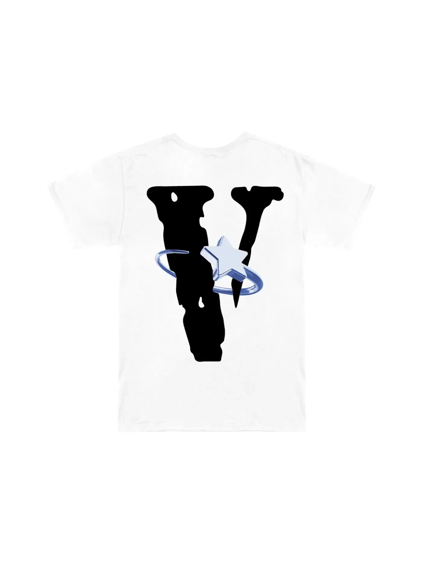 Мужская футболка с принтом Pop Smoke x Vlone Halo T-Shirt Pop Smoke — изображение 2 из 2, белый