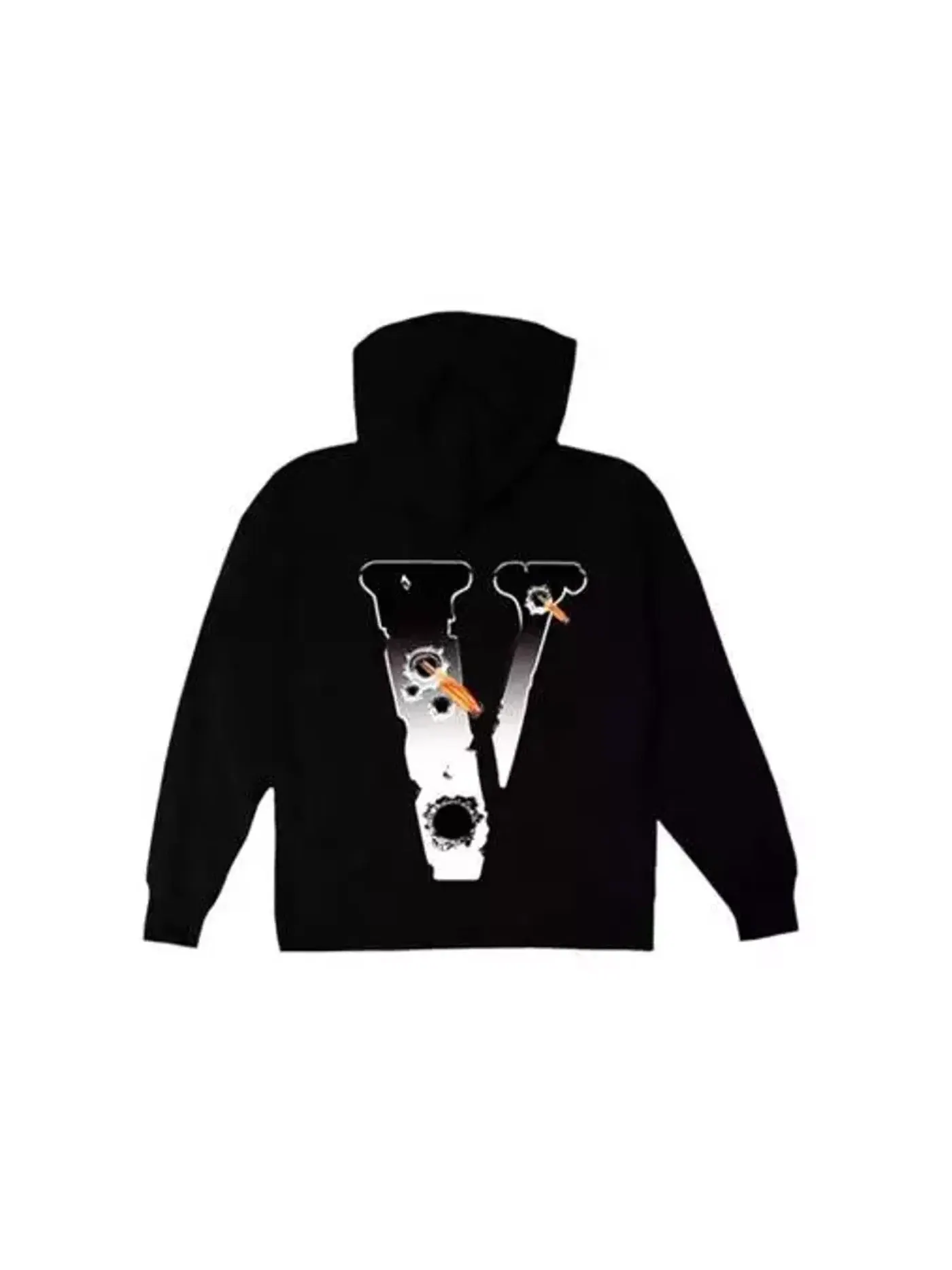 Мужской худи с принтом Pop Smoke x Vlone Hawk Em' Pop Smoke — изображение 2 из 2, черный