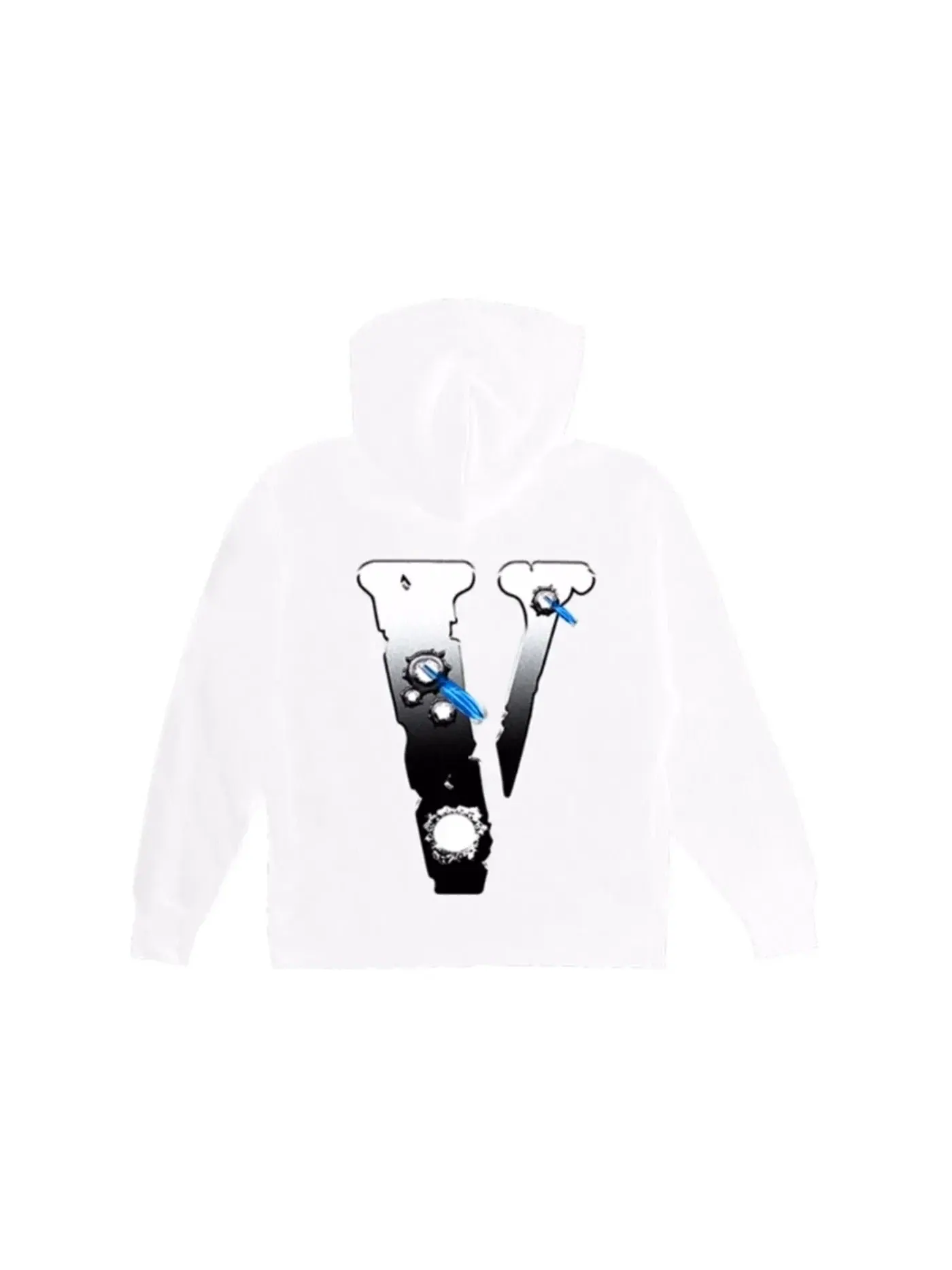 Мужской худи с принтом Hawk Em Pop Smoke Vlone — изображение 2 из 2, белый