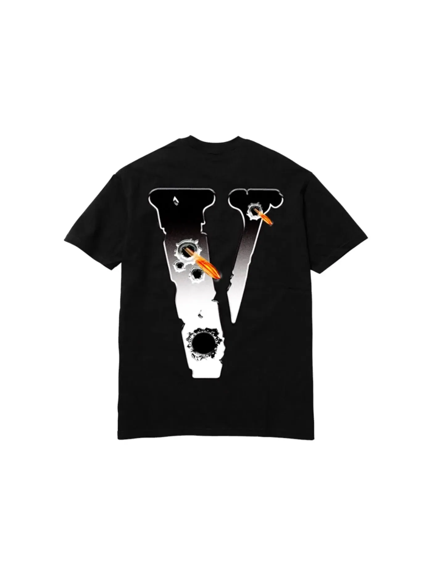 Мужская футболка с принтом Pop Smoke x VLONE Hawk Em Tee — изображение 2 из 2, черный
