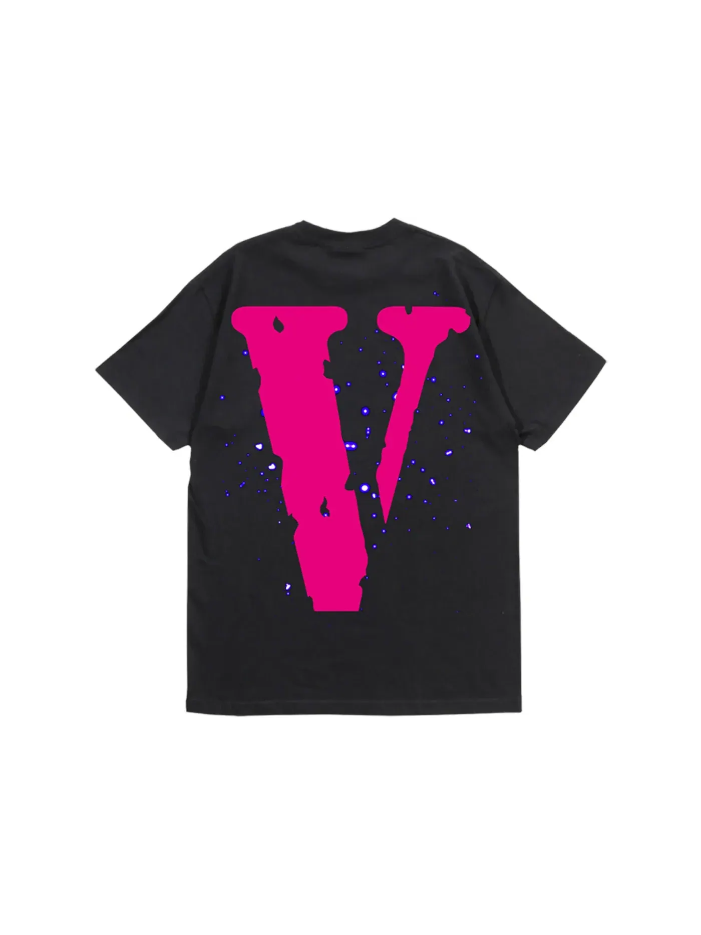 Мужская футболка с принтом Pop Smoke x Vlone King Of NY Pop Smoke — изображение 2 из 2, черный