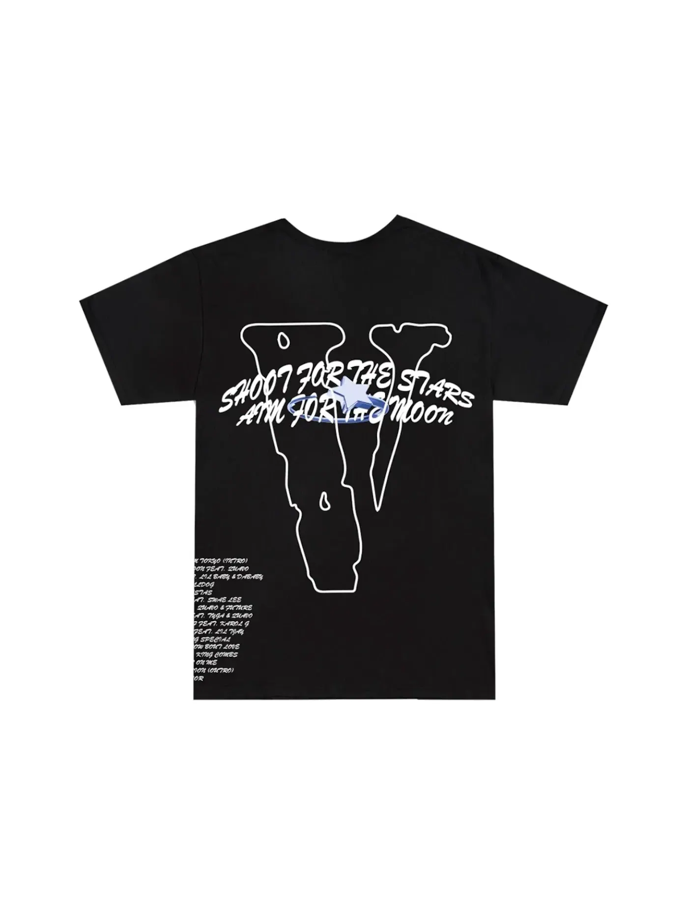 Мужская футболка с принтом Pop Smoke x VLONE Tracklist Tee Pop Smoke