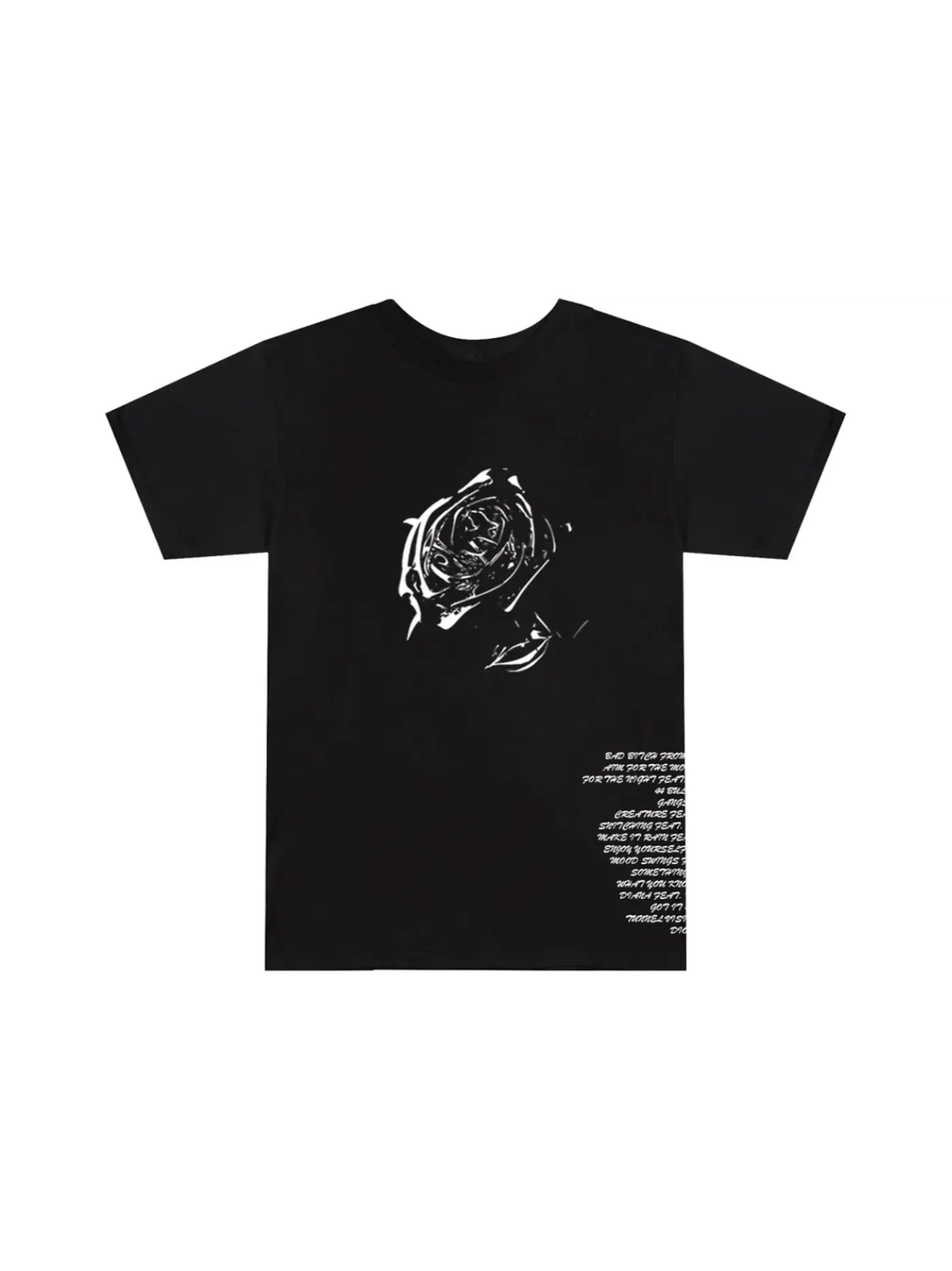 Мужская футболка с принтом Pop Smoke x VLONE Tracklist Tee Pop Smoke — изображение 2 из 2, черный