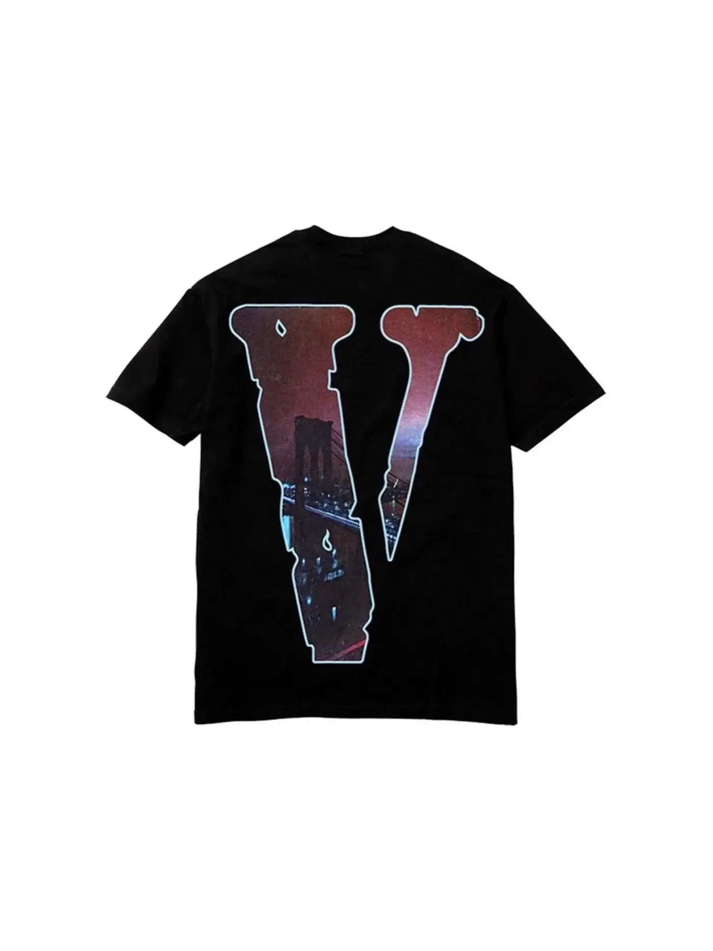 Мужская футболка с принтом Pop Smoke x Vlone Wraith Tee Pop Smoke — изображение 2 из 2, черный